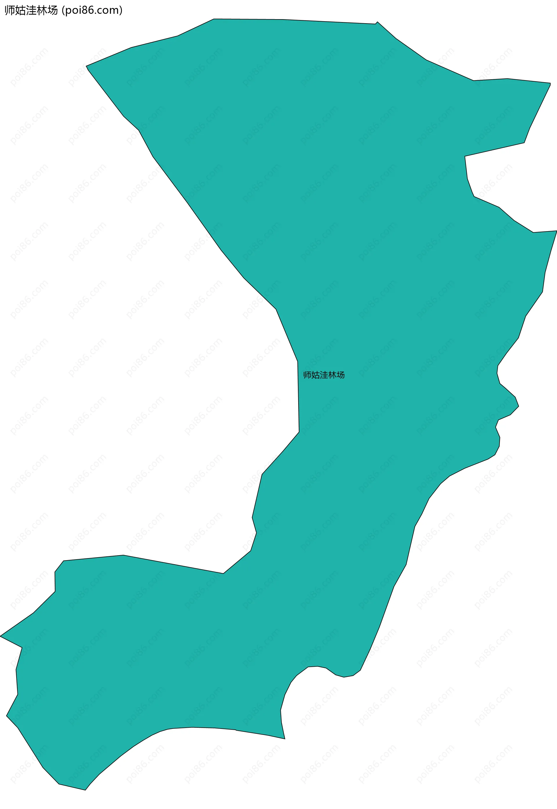 师姑洼林场边界地图