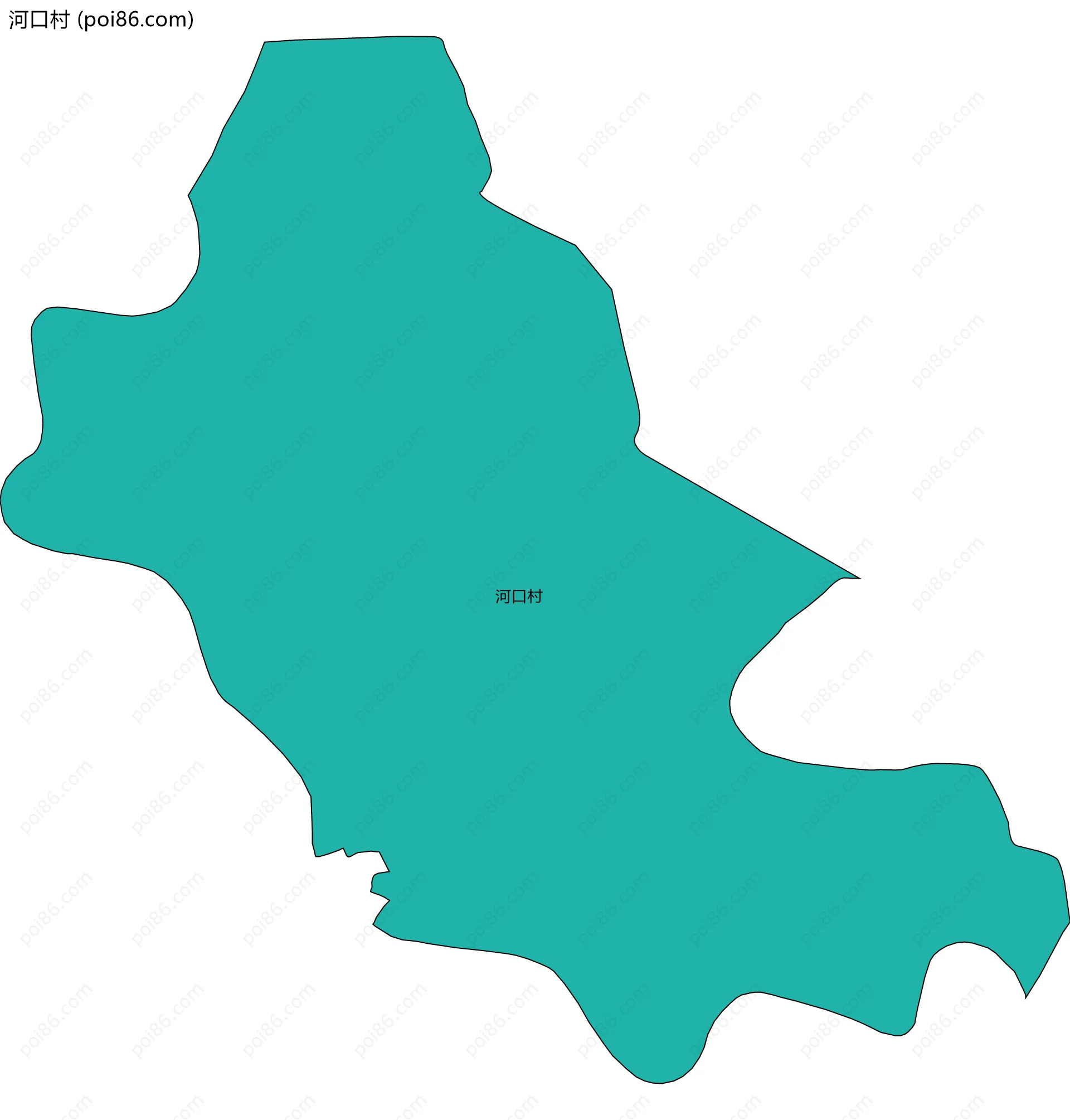 河口村边界地图