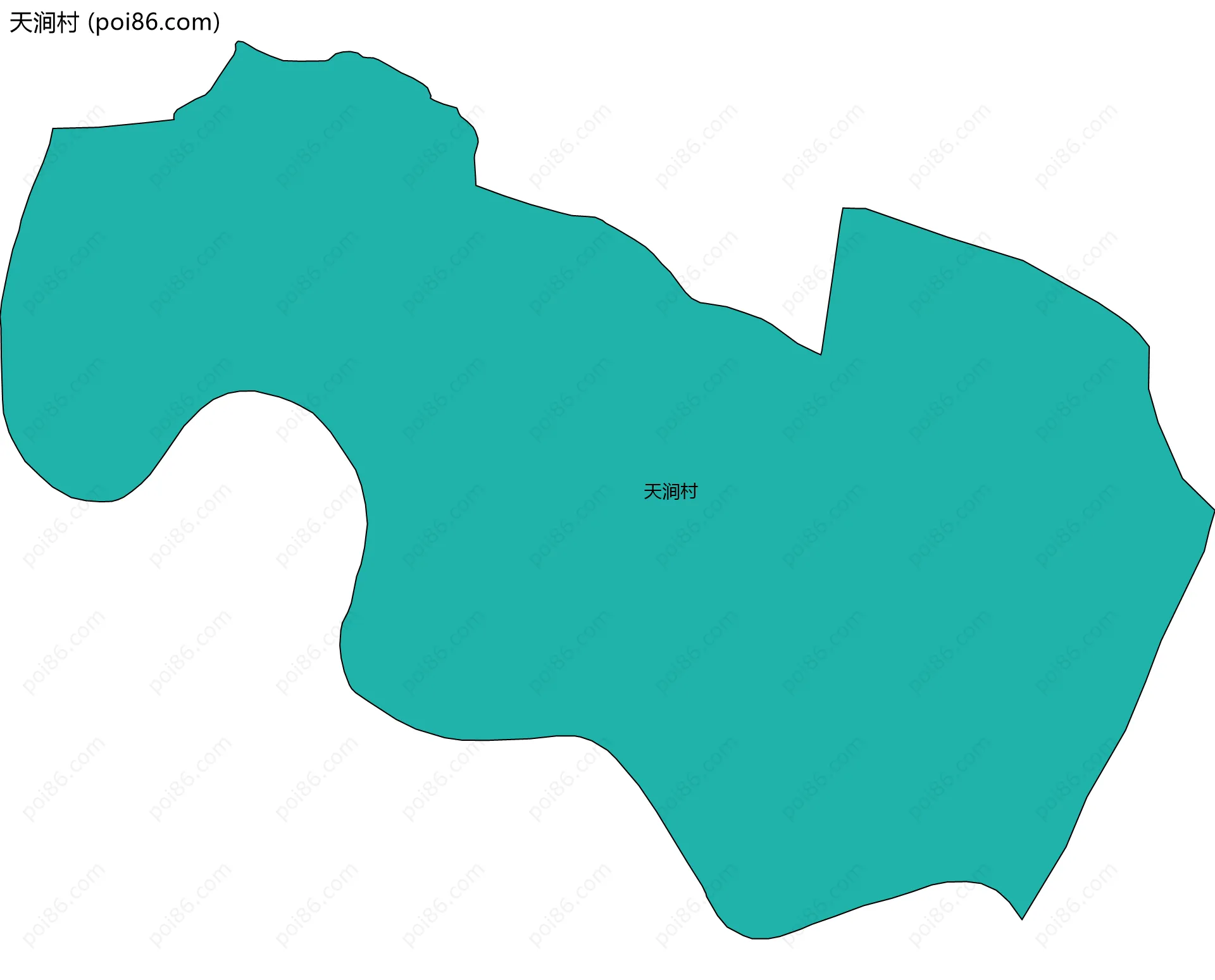 天涧村边界地图