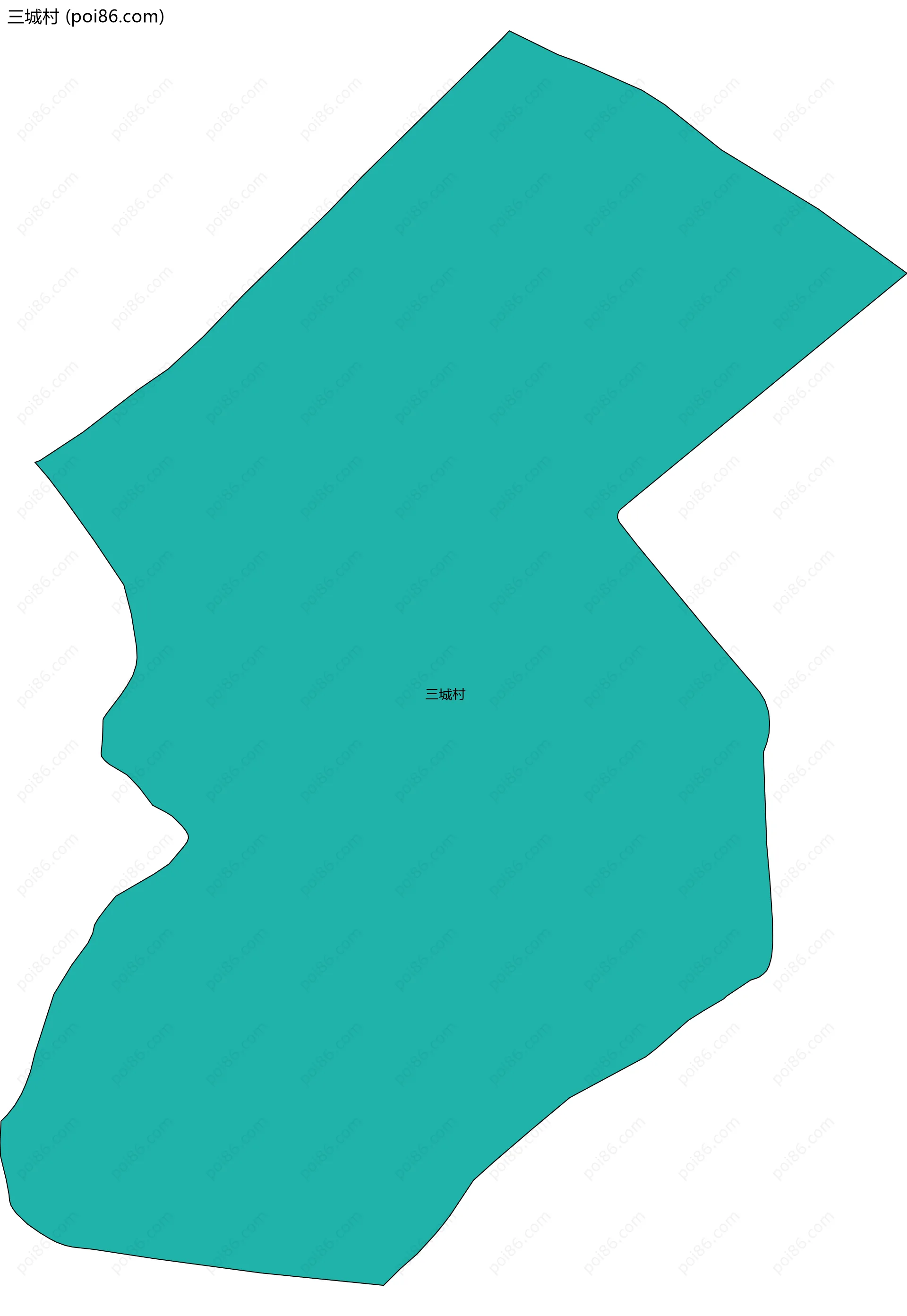 三城村边界地图