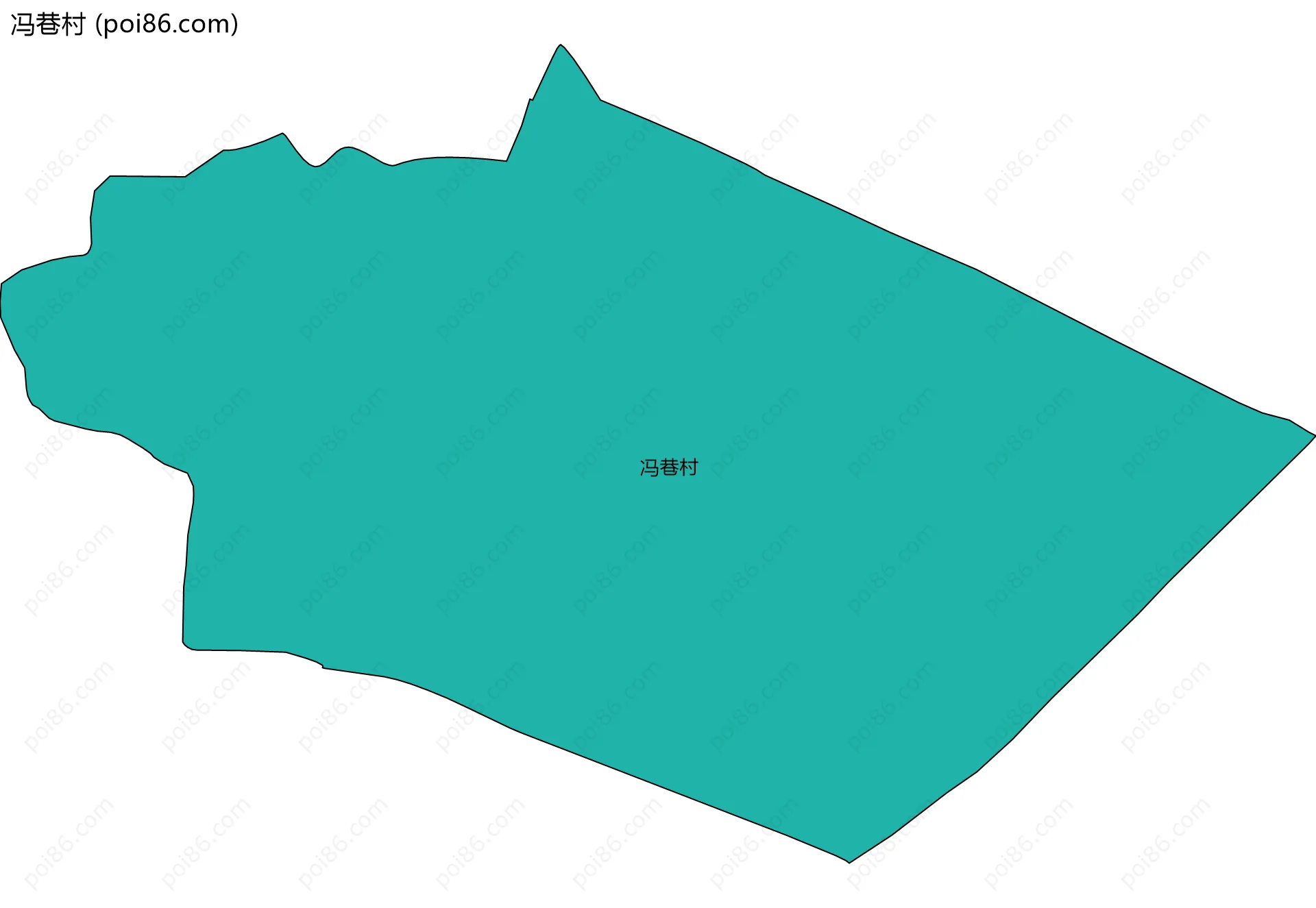 冯巷村边界地图