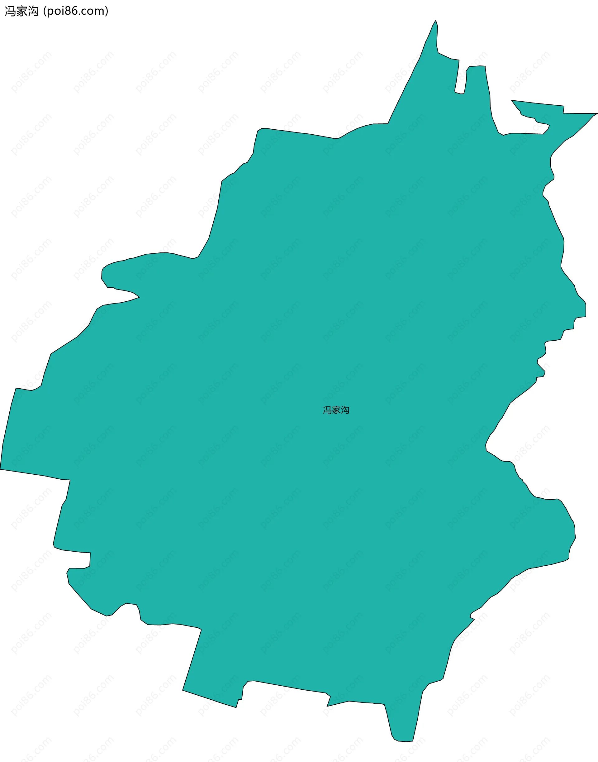 冯家沟边界地图