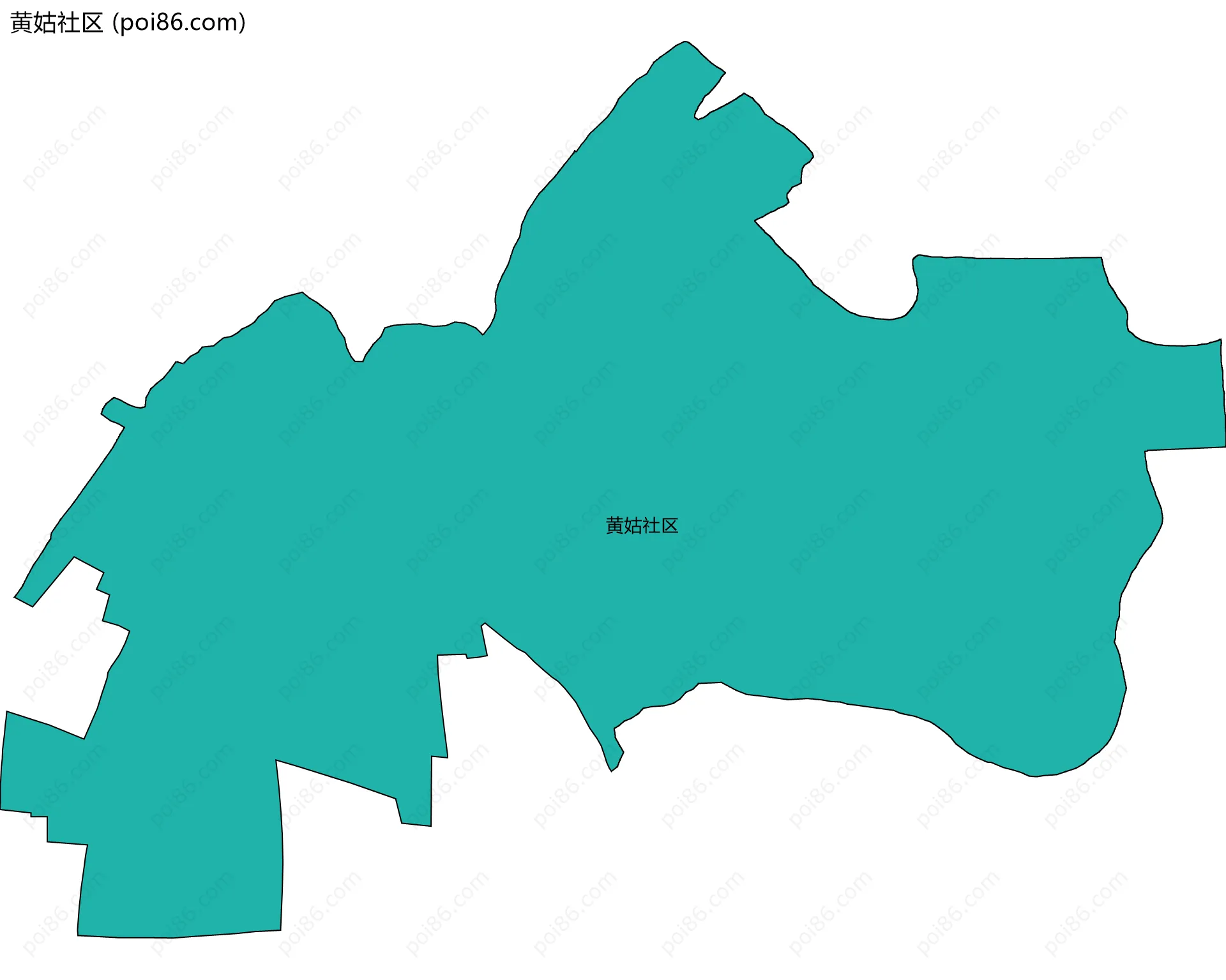 黄姑社区边界地图