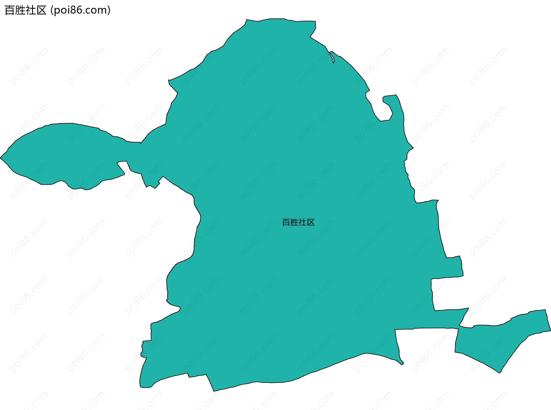 百胜社区边界地图