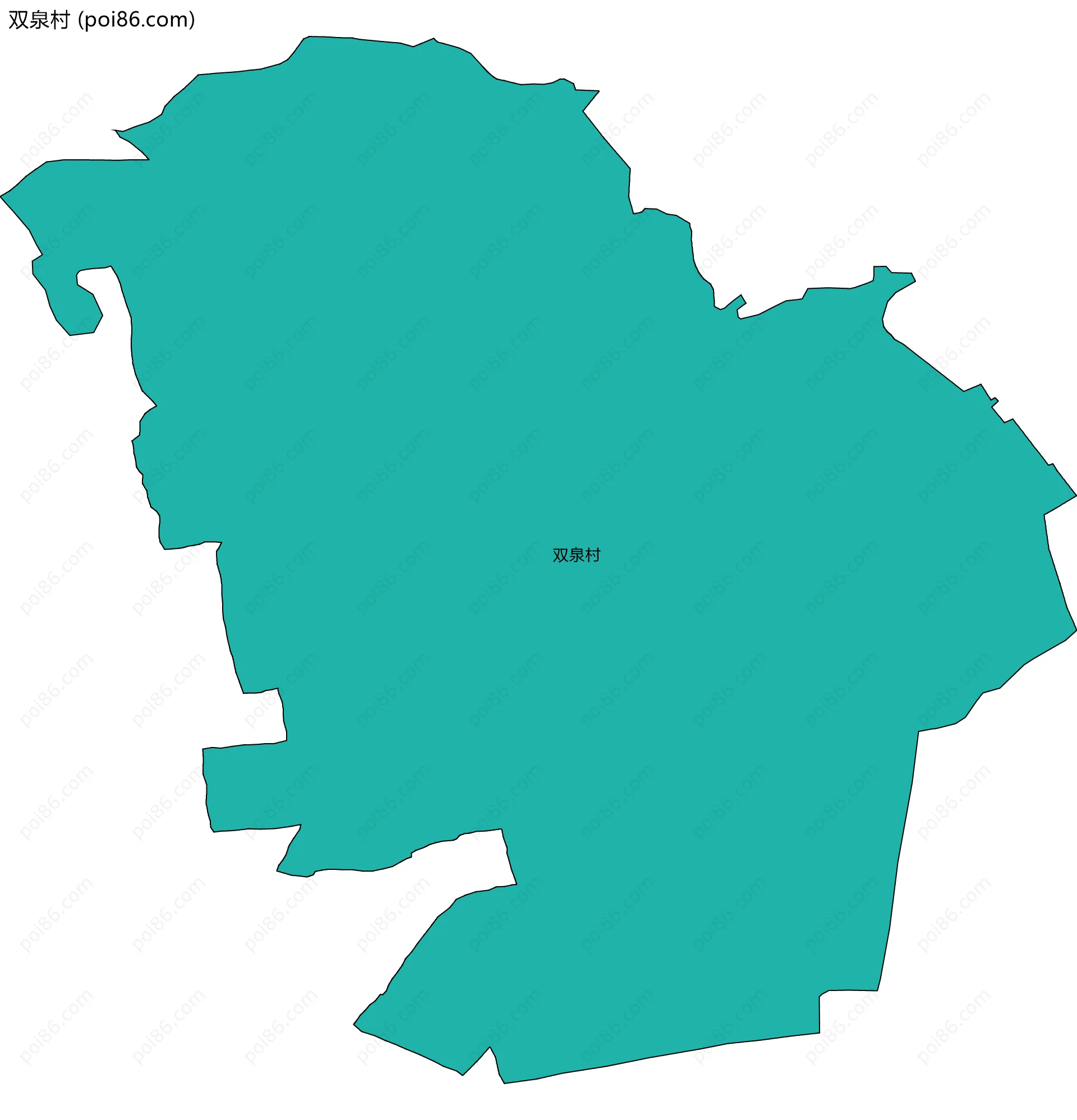 双泉村边界地图