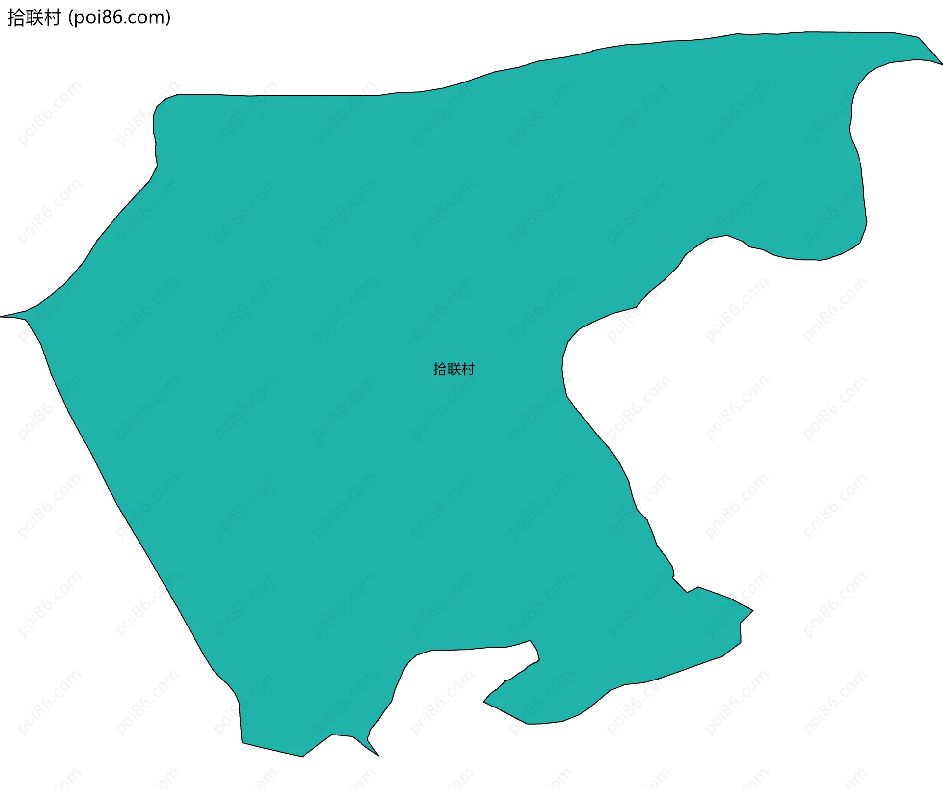 拾联村边界地图