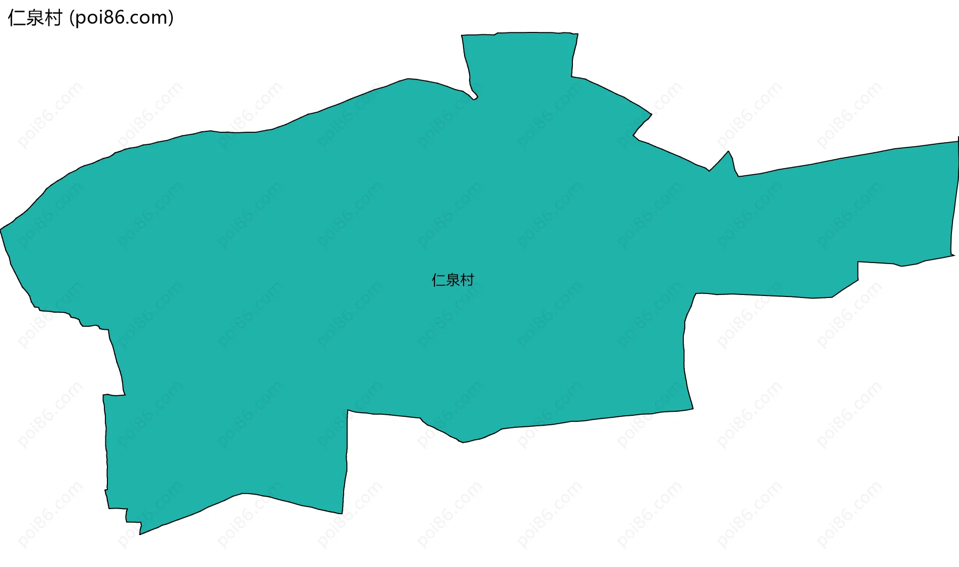 仁泉村边界地图