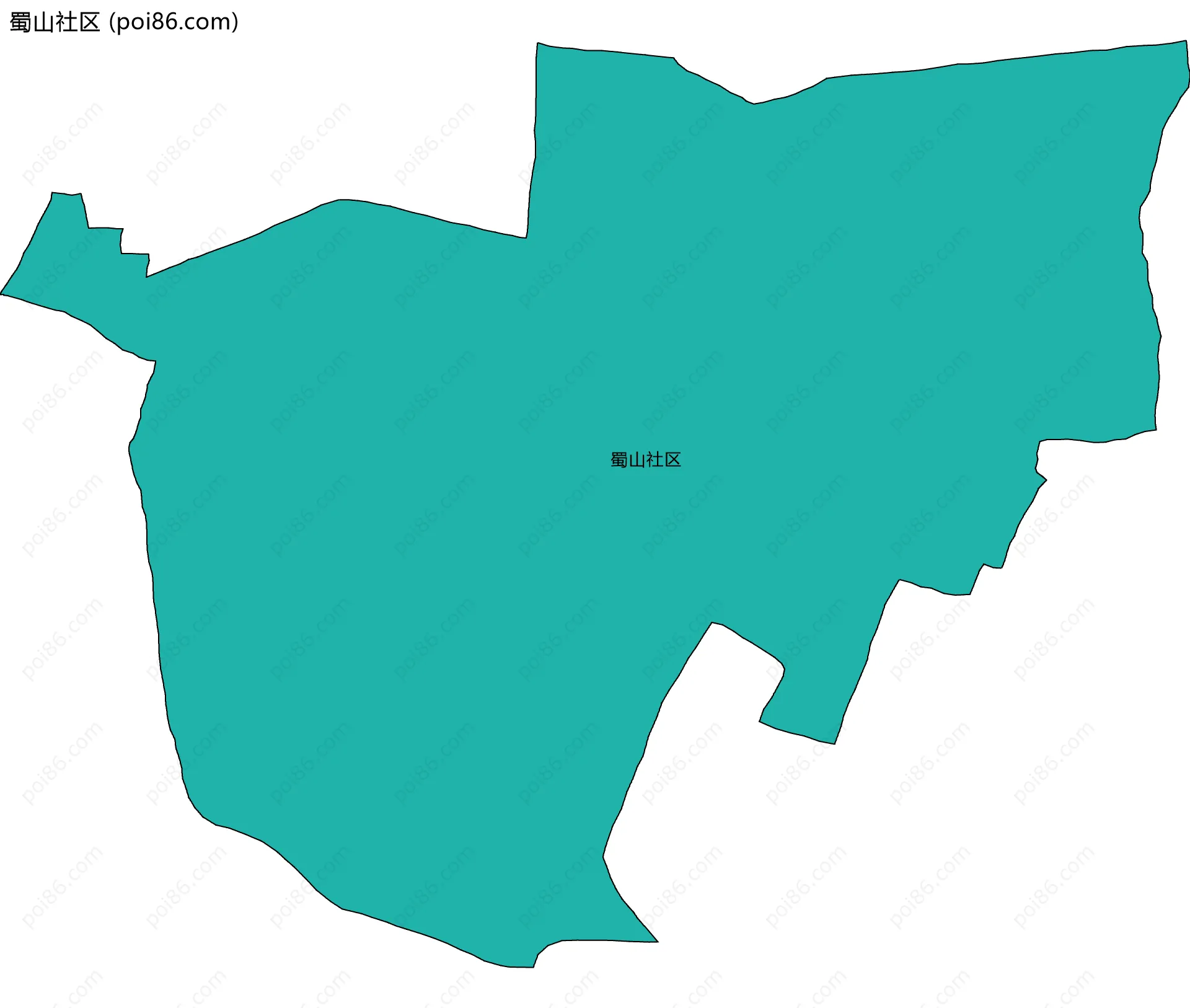 蜀山社区边界地图