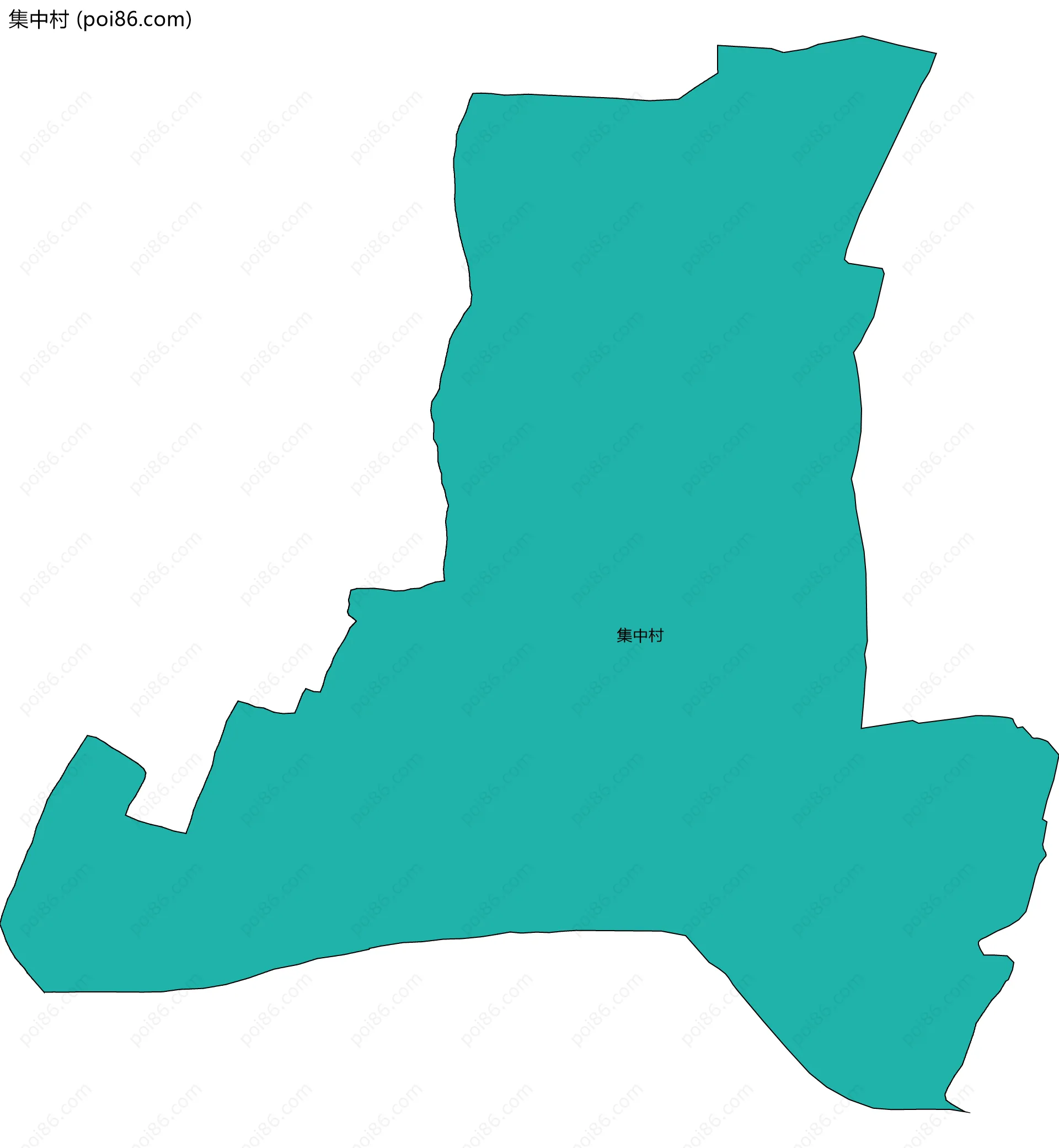 集中村边界地图