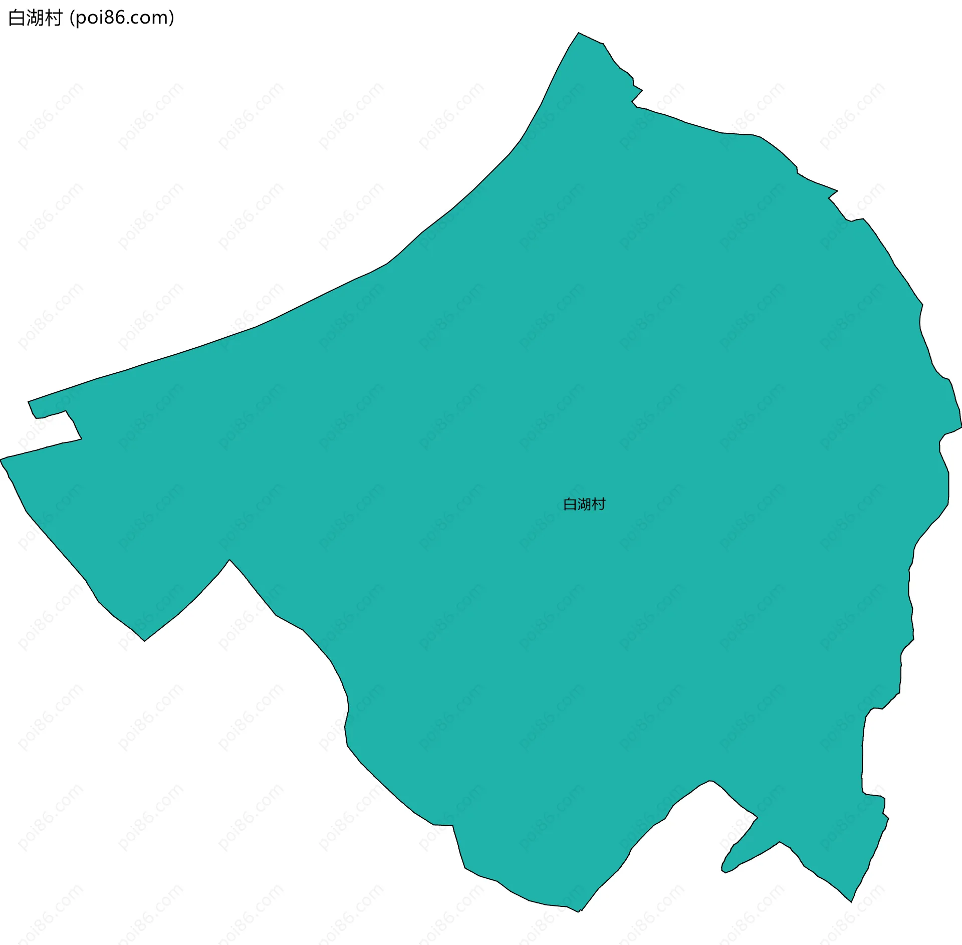 白湖村边界地图