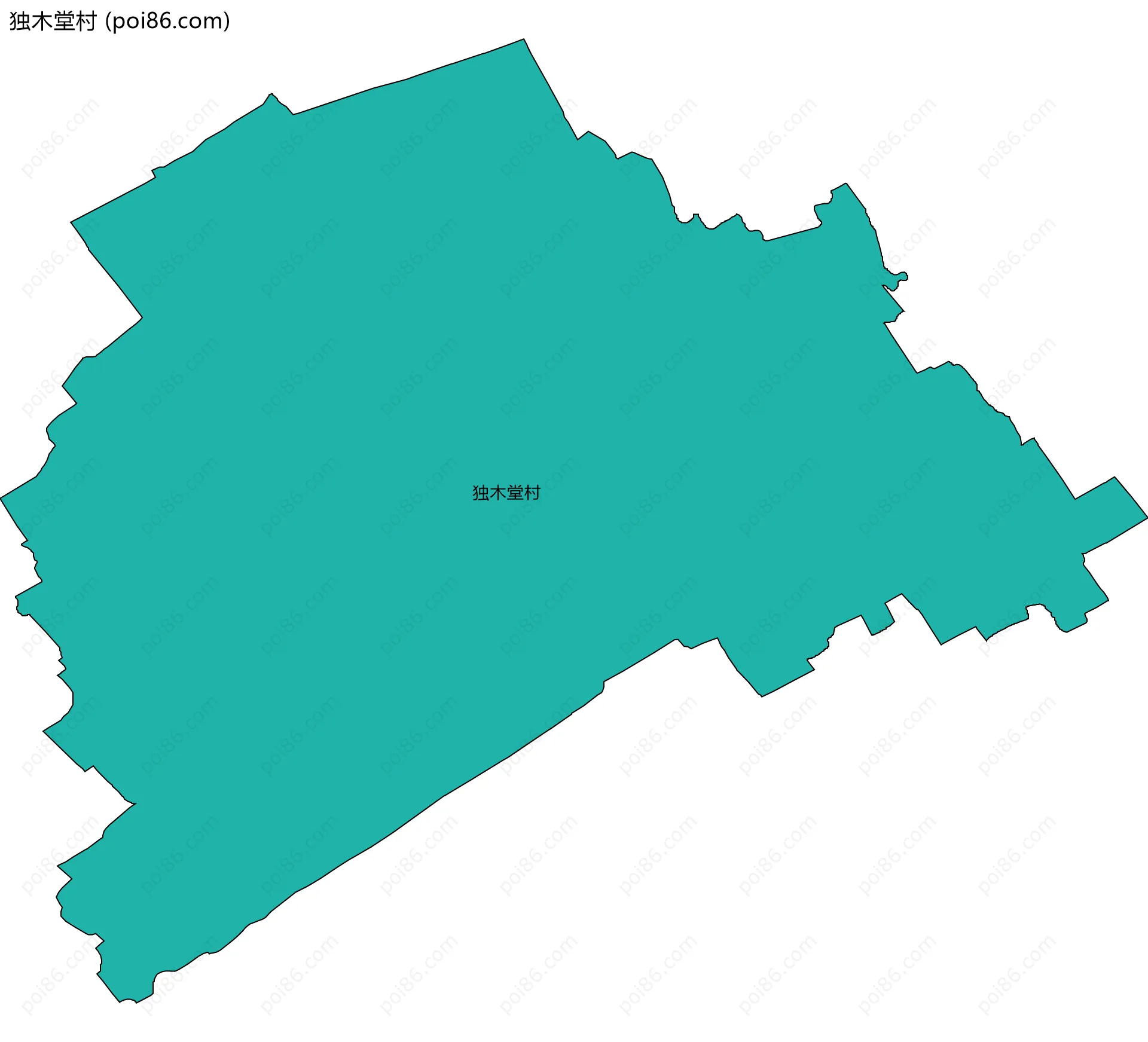 独木堂村边界地图