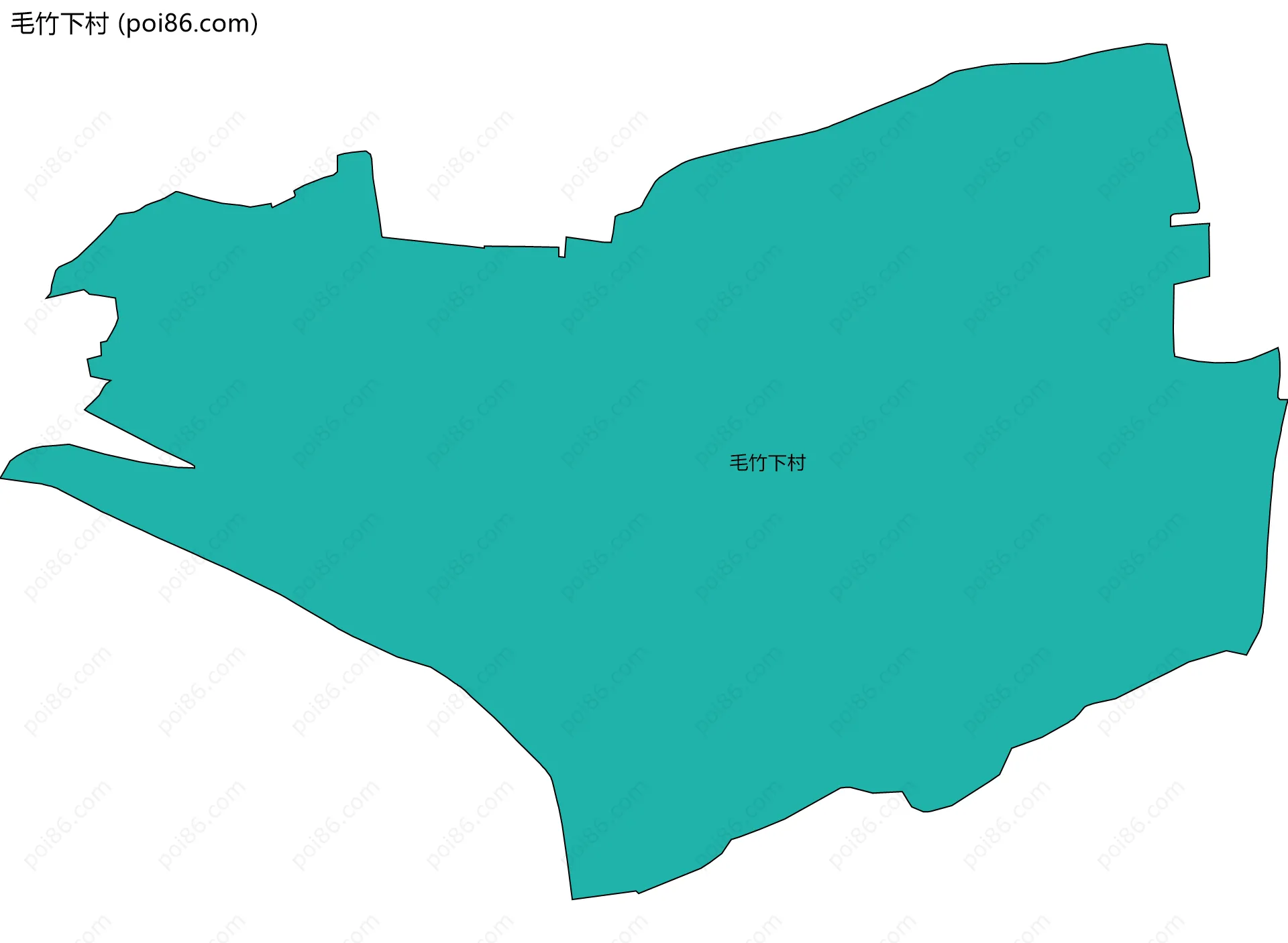 毛竹下村边界地图