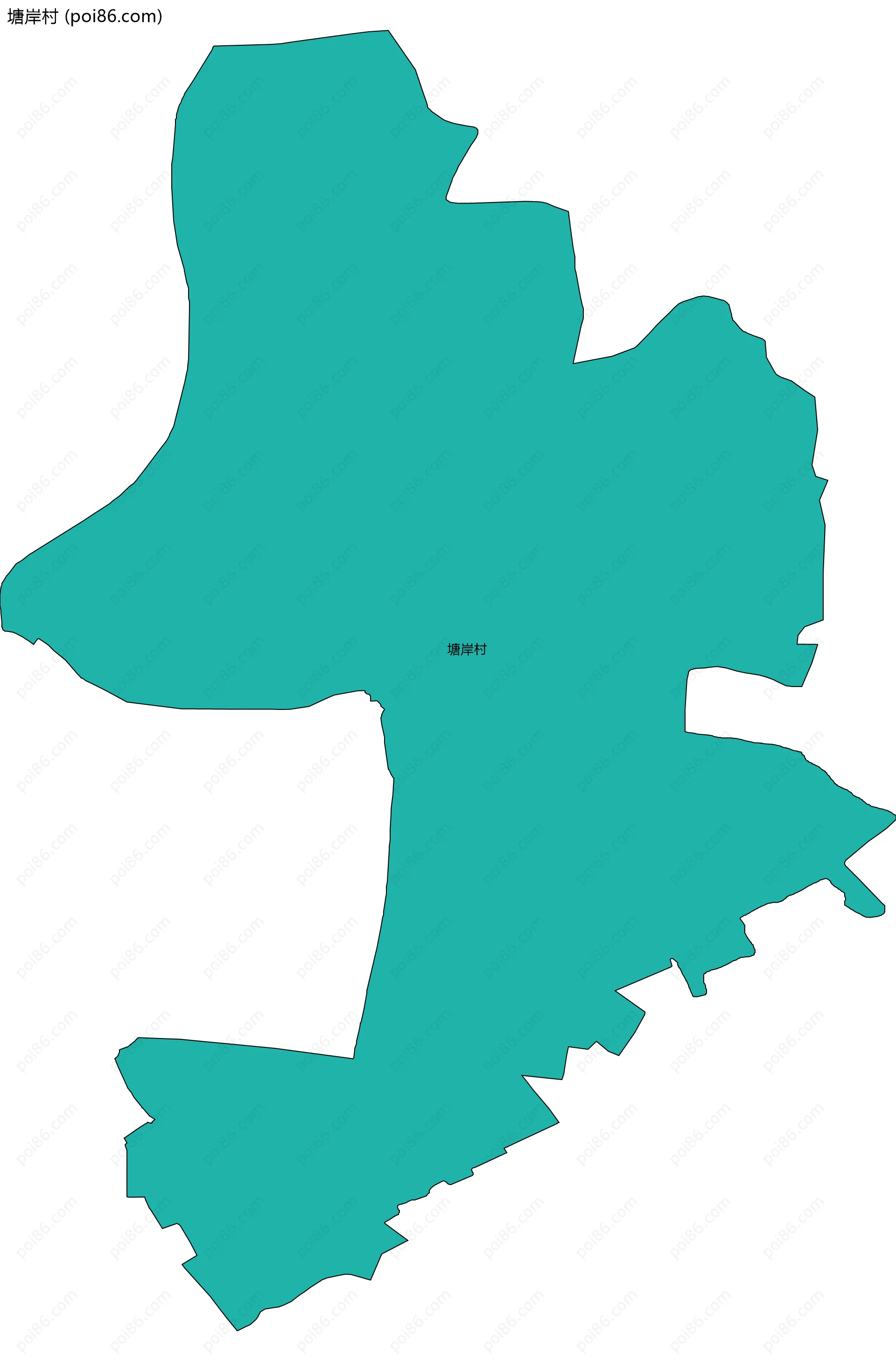 塘岸村边界地图