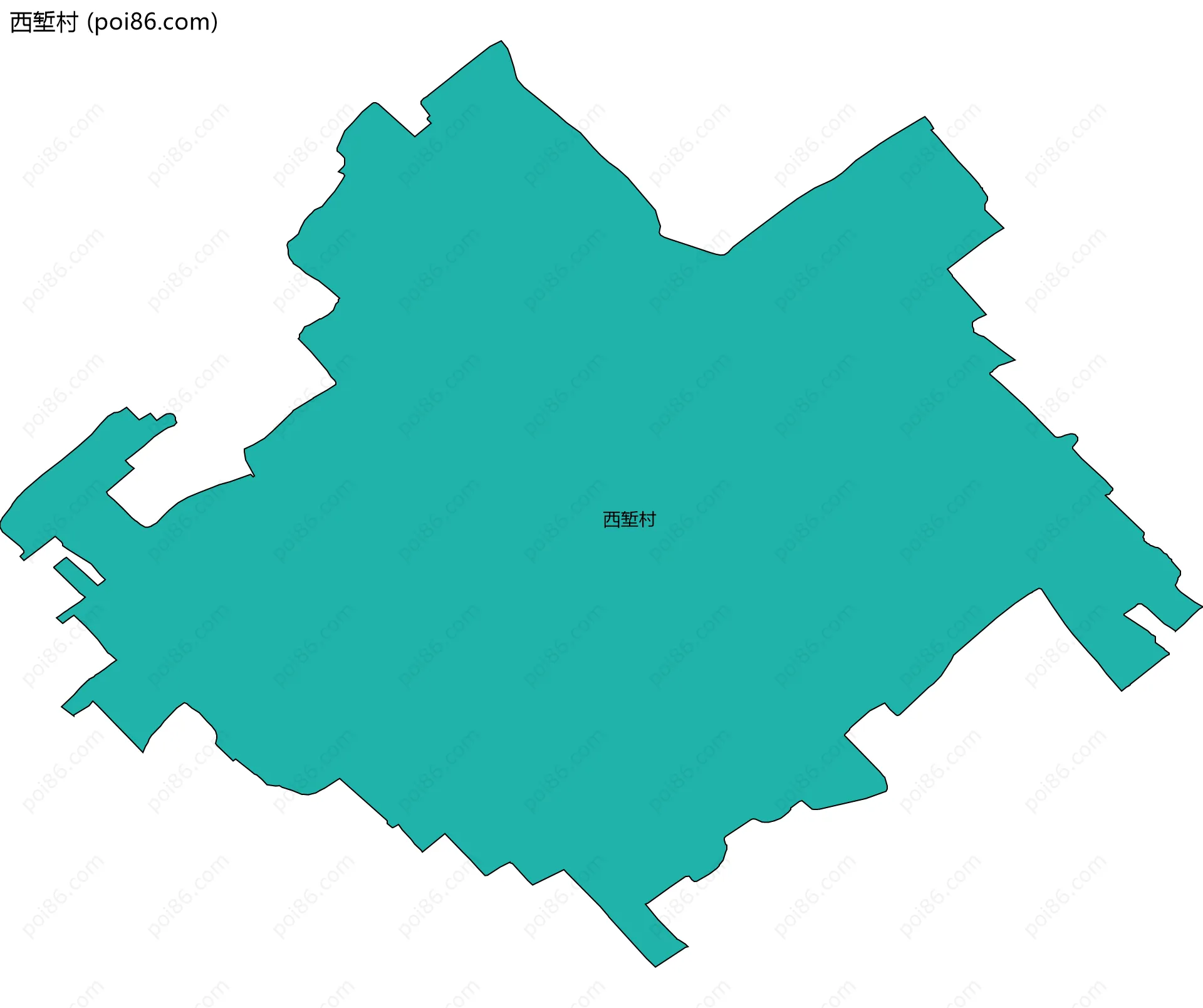 西堑村边界地图