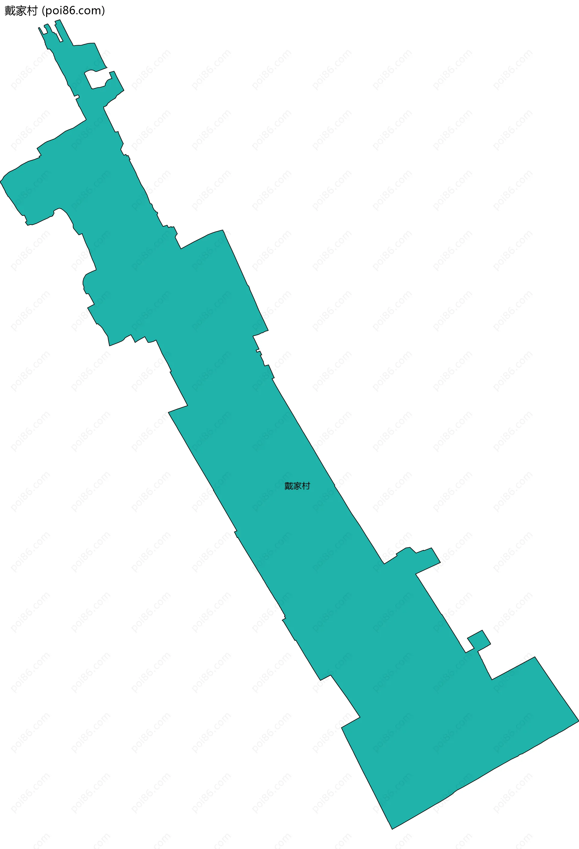 戴家村边界地图