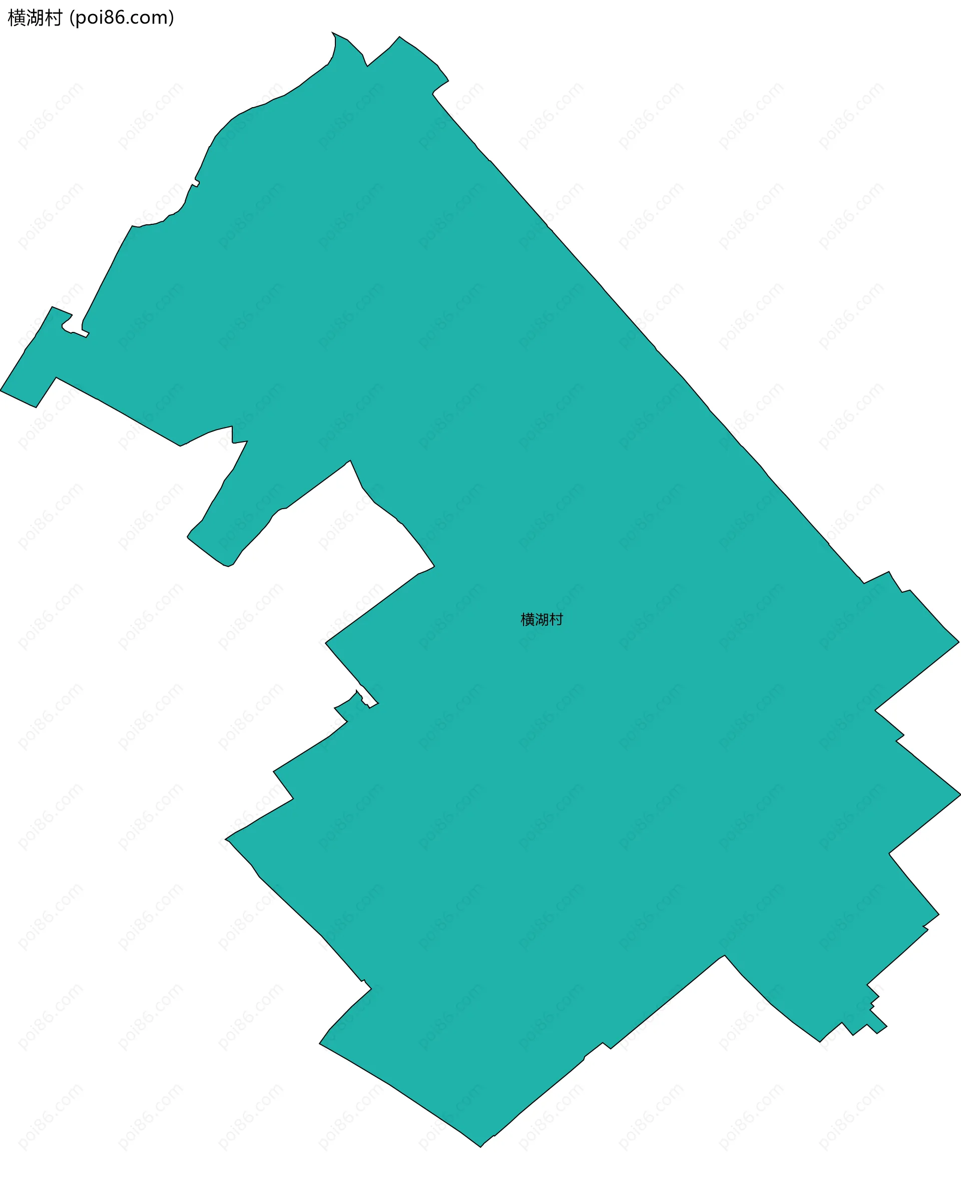 横湖村边界地图