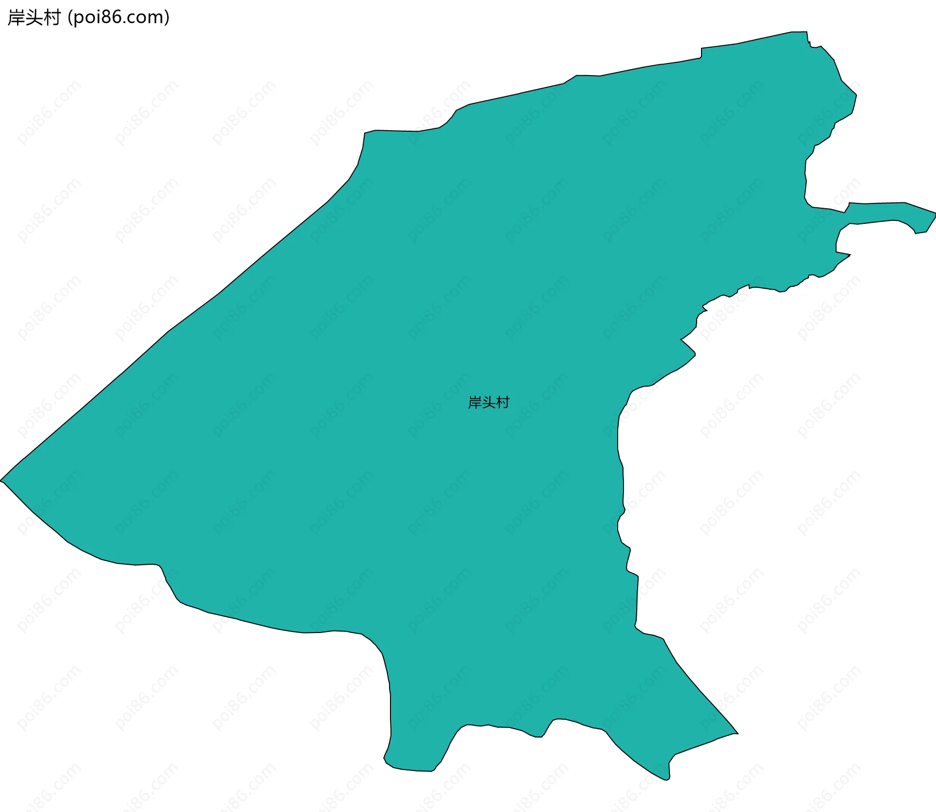 岸头村边界地图