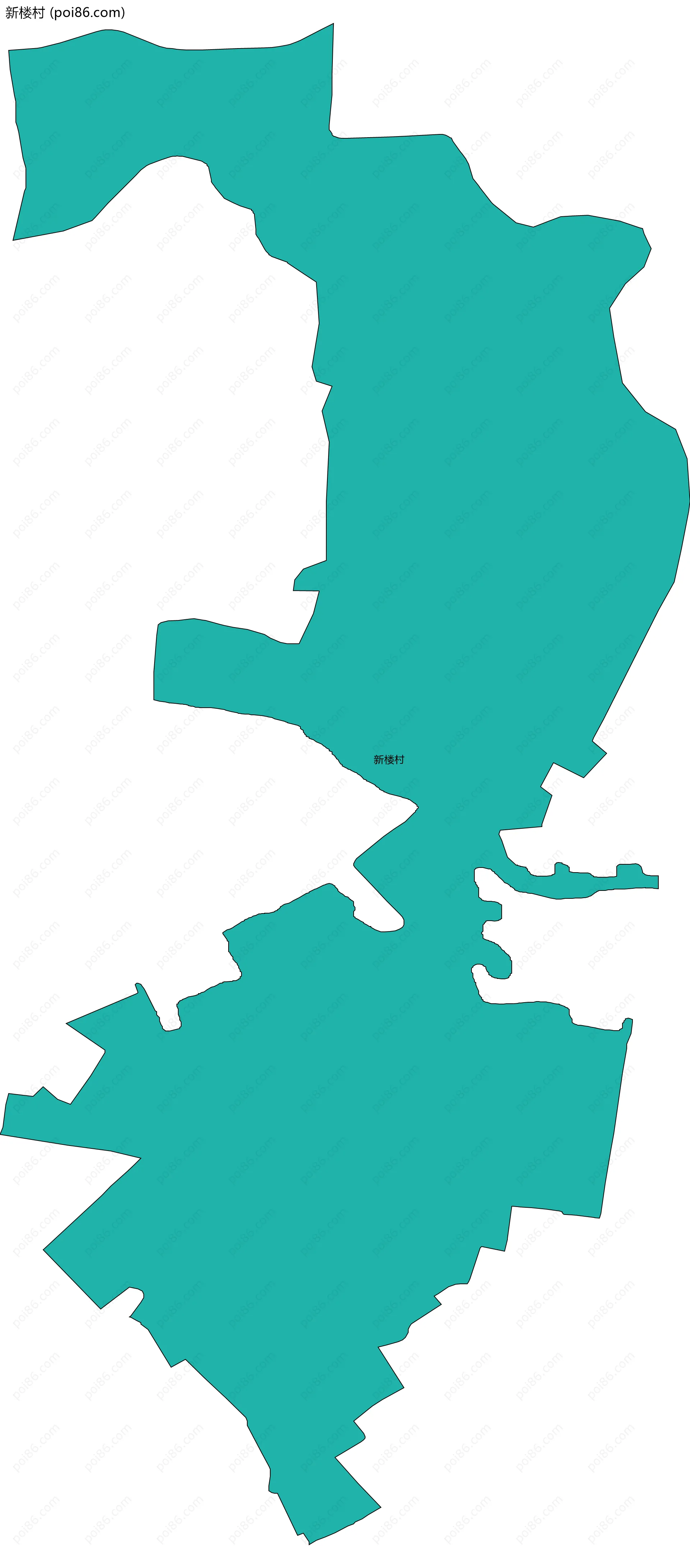 新楼村边界地图