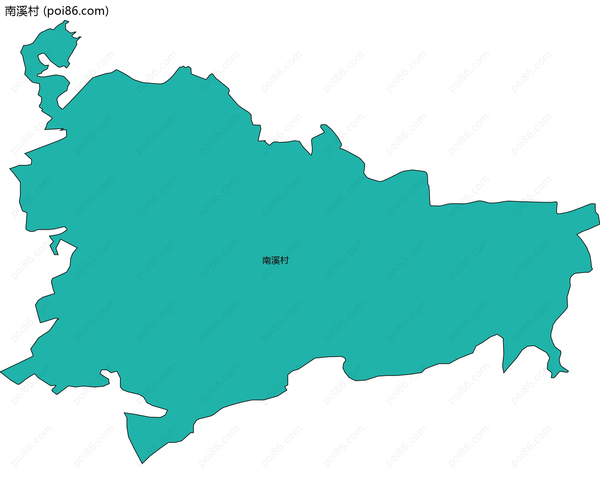 南溪村边界地图