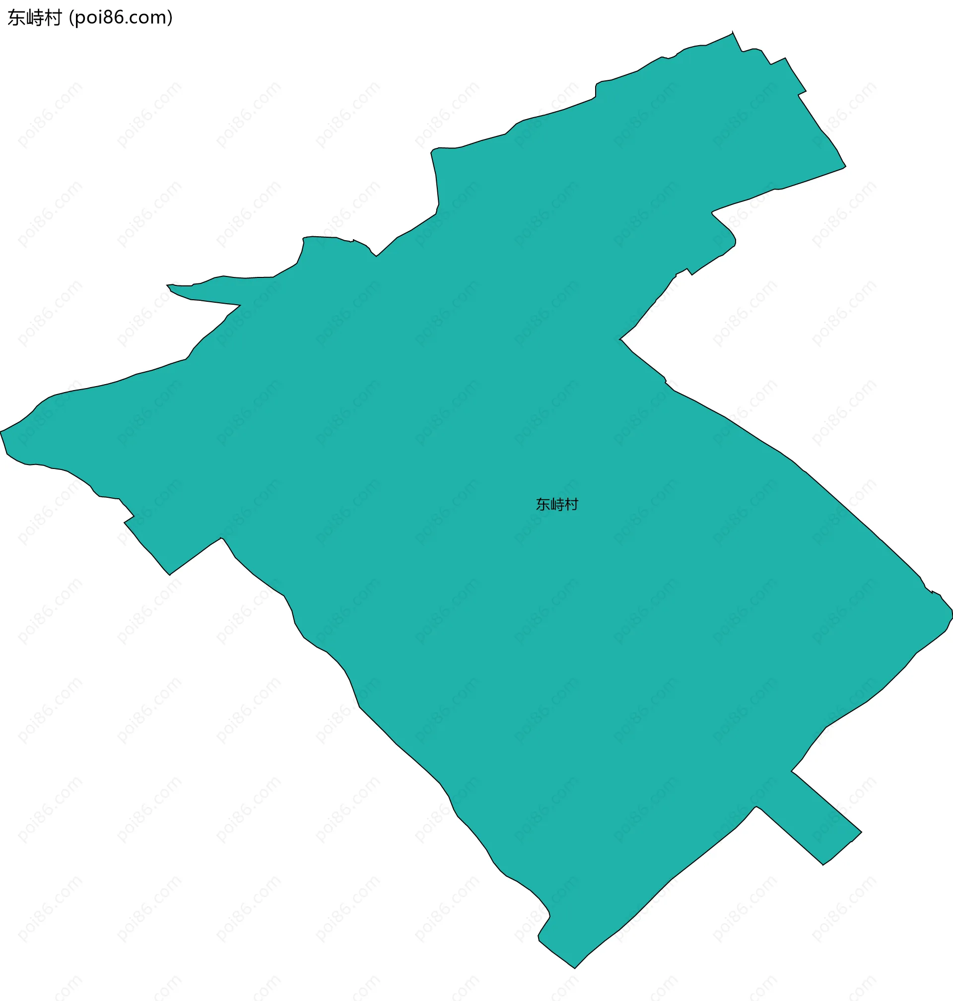 东峙村边界地图