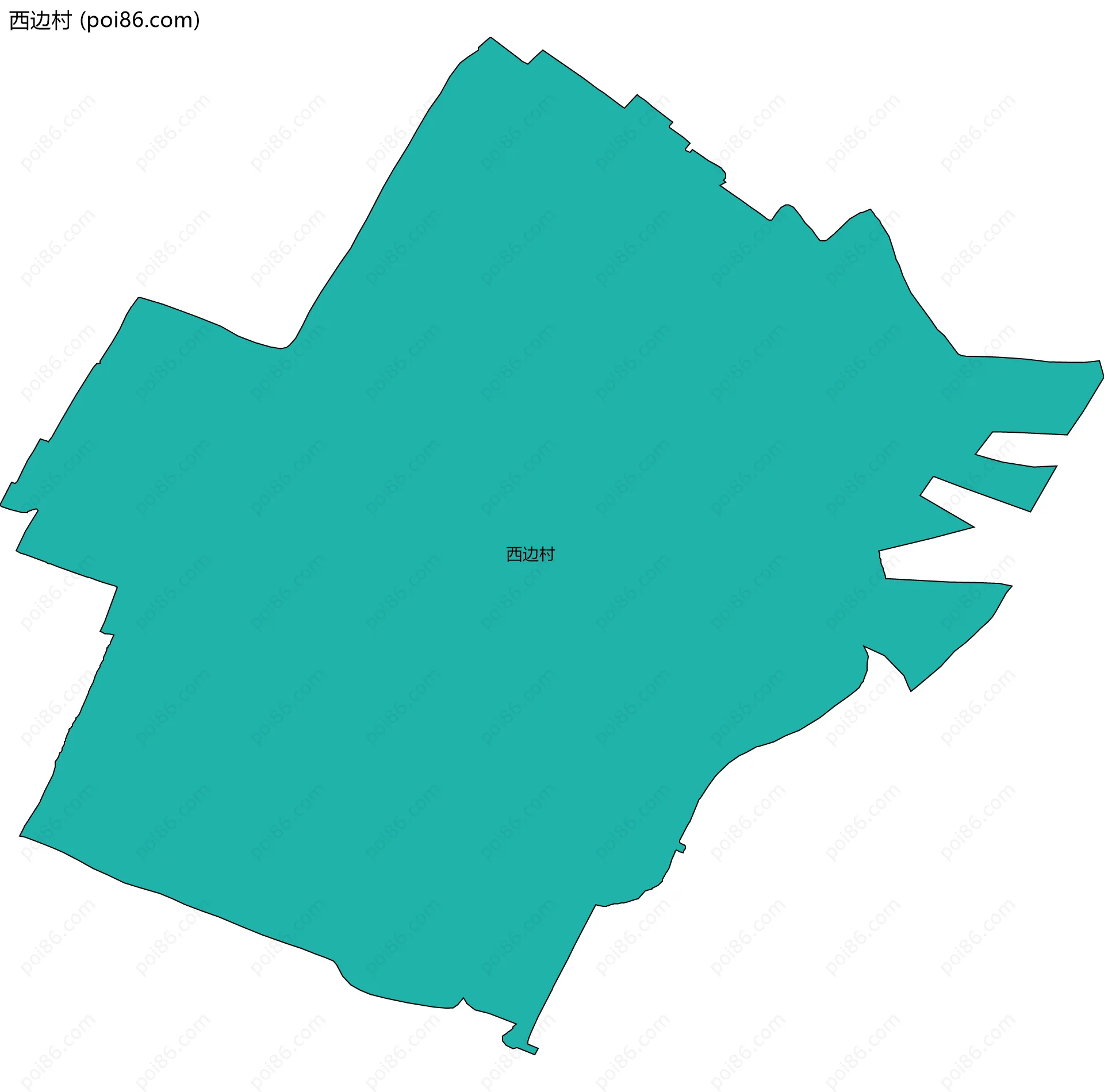 西边村边界地图
