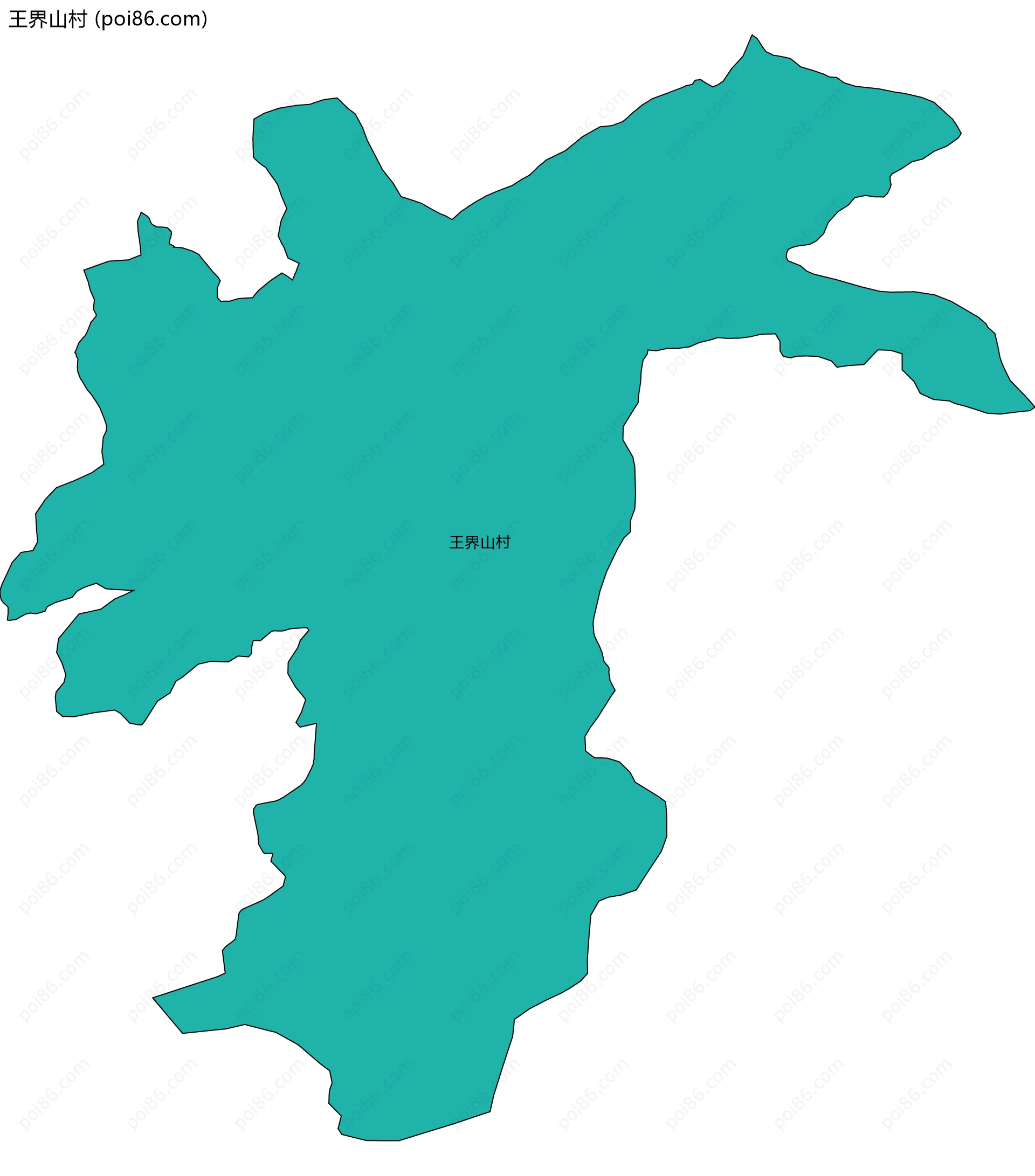 王界山村边界地图