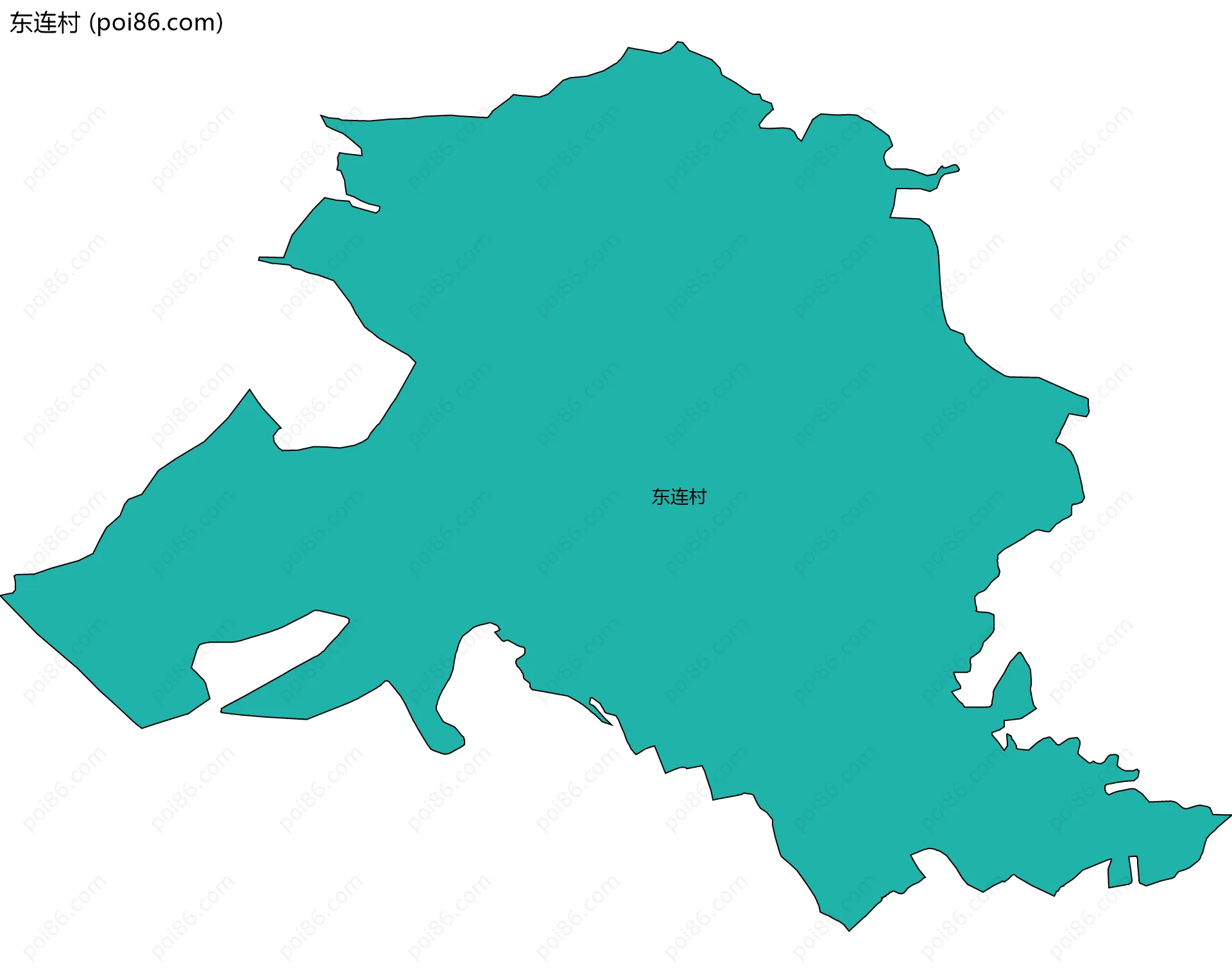 东连村边界地图