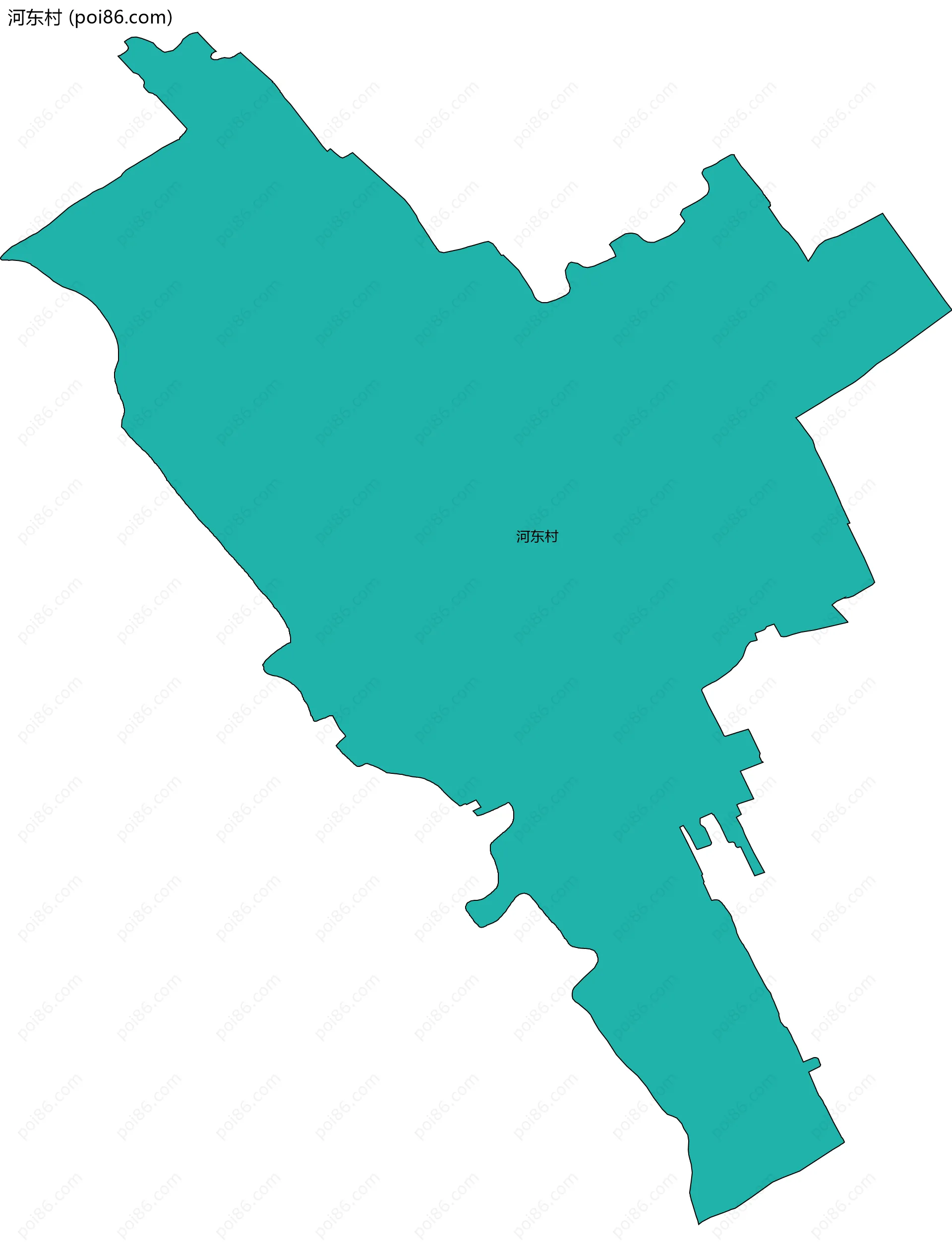 河东村边界地图