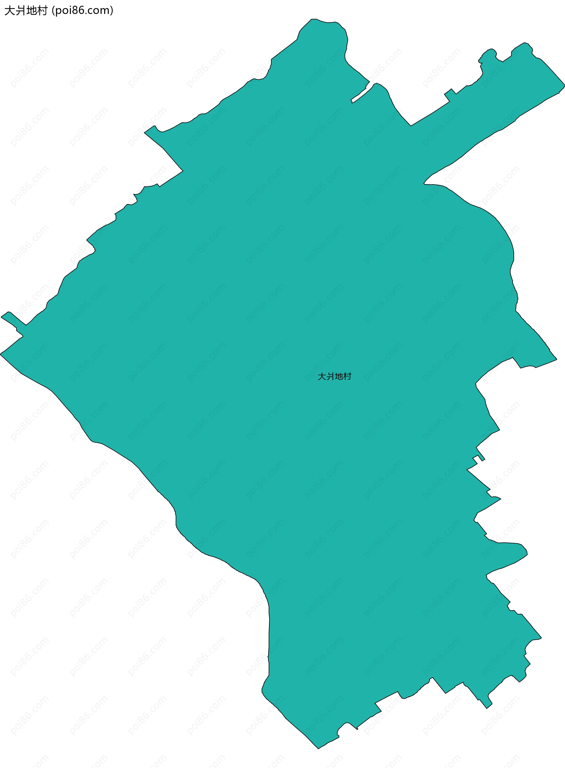 大爿地村边界地图