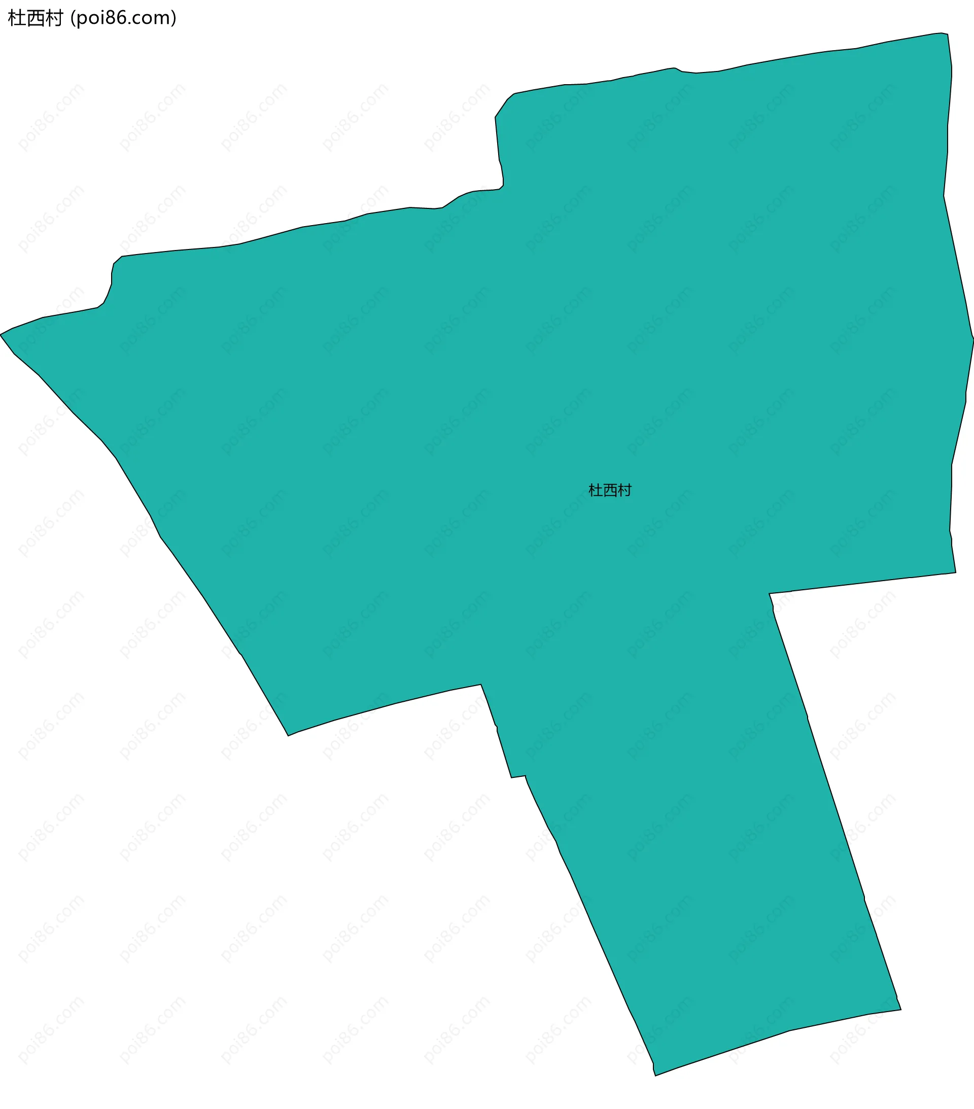 杜西村边界地图