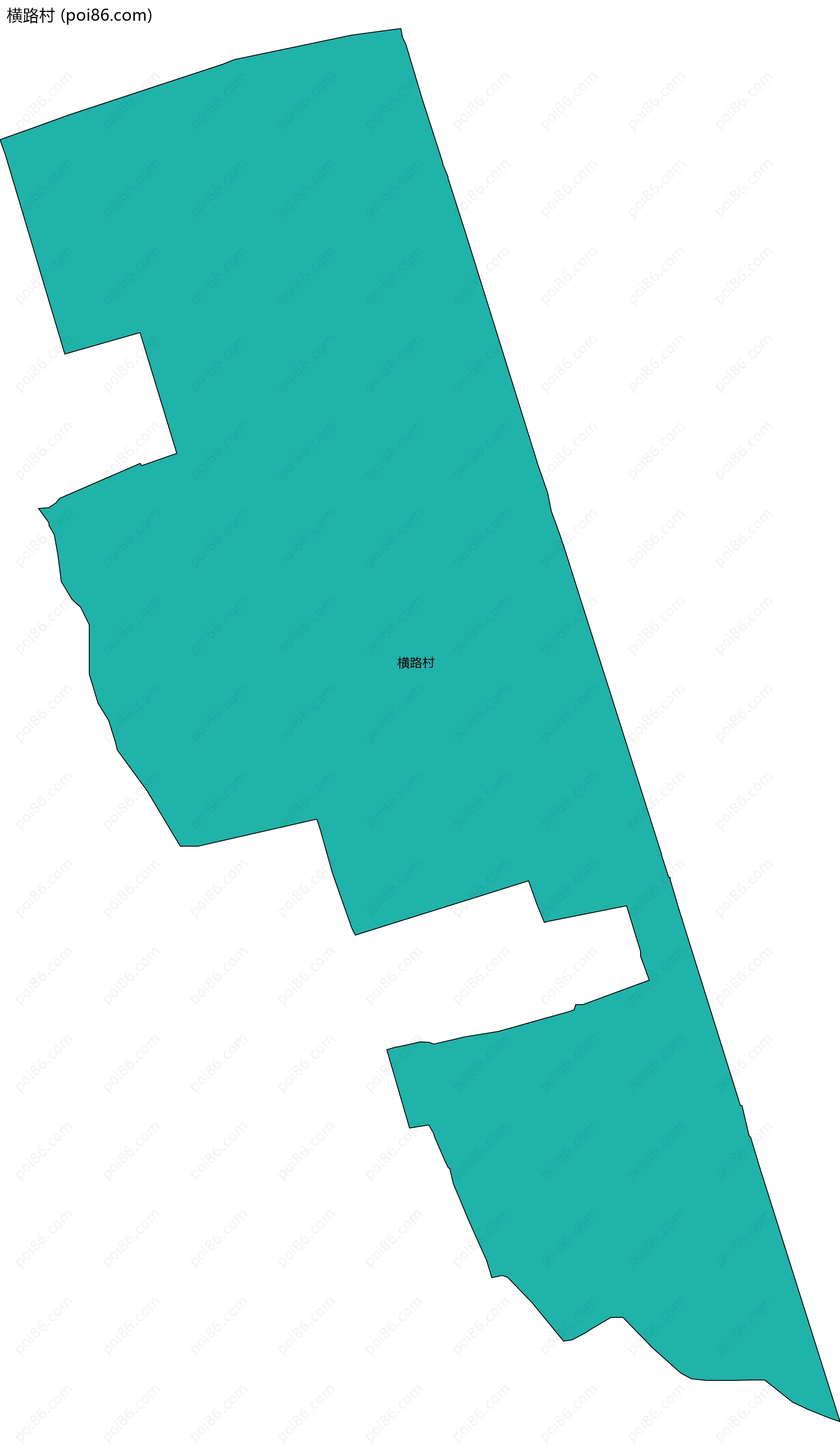 横路村边界地图