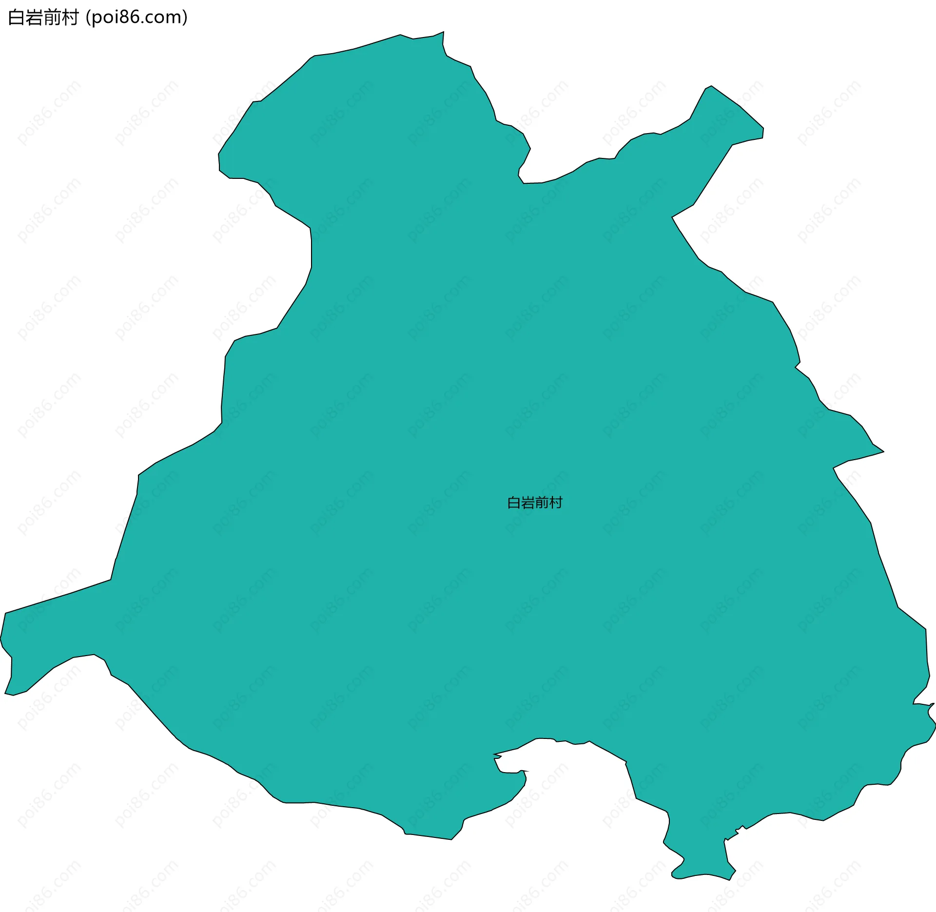 白岩前村边界地图