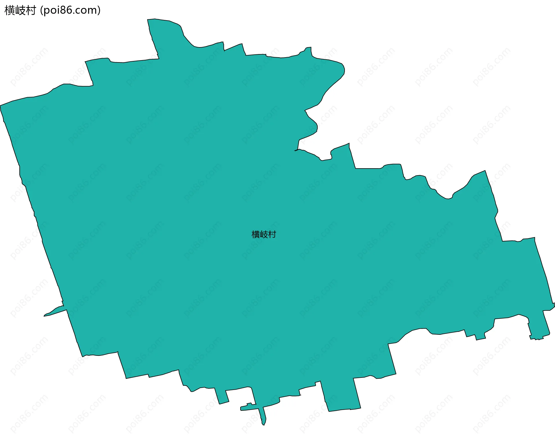 横岐村边界地图