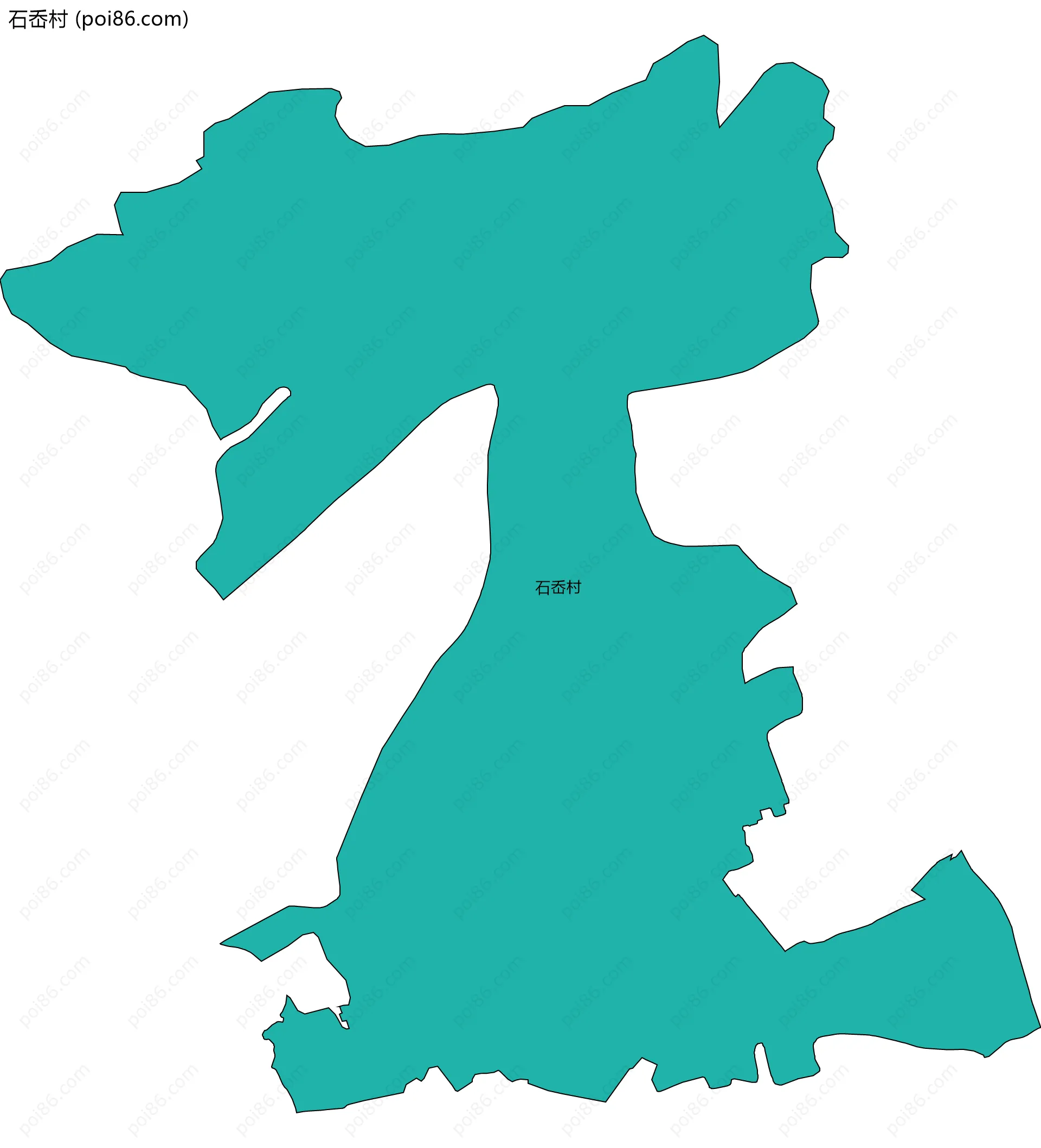 石岙村边界地图