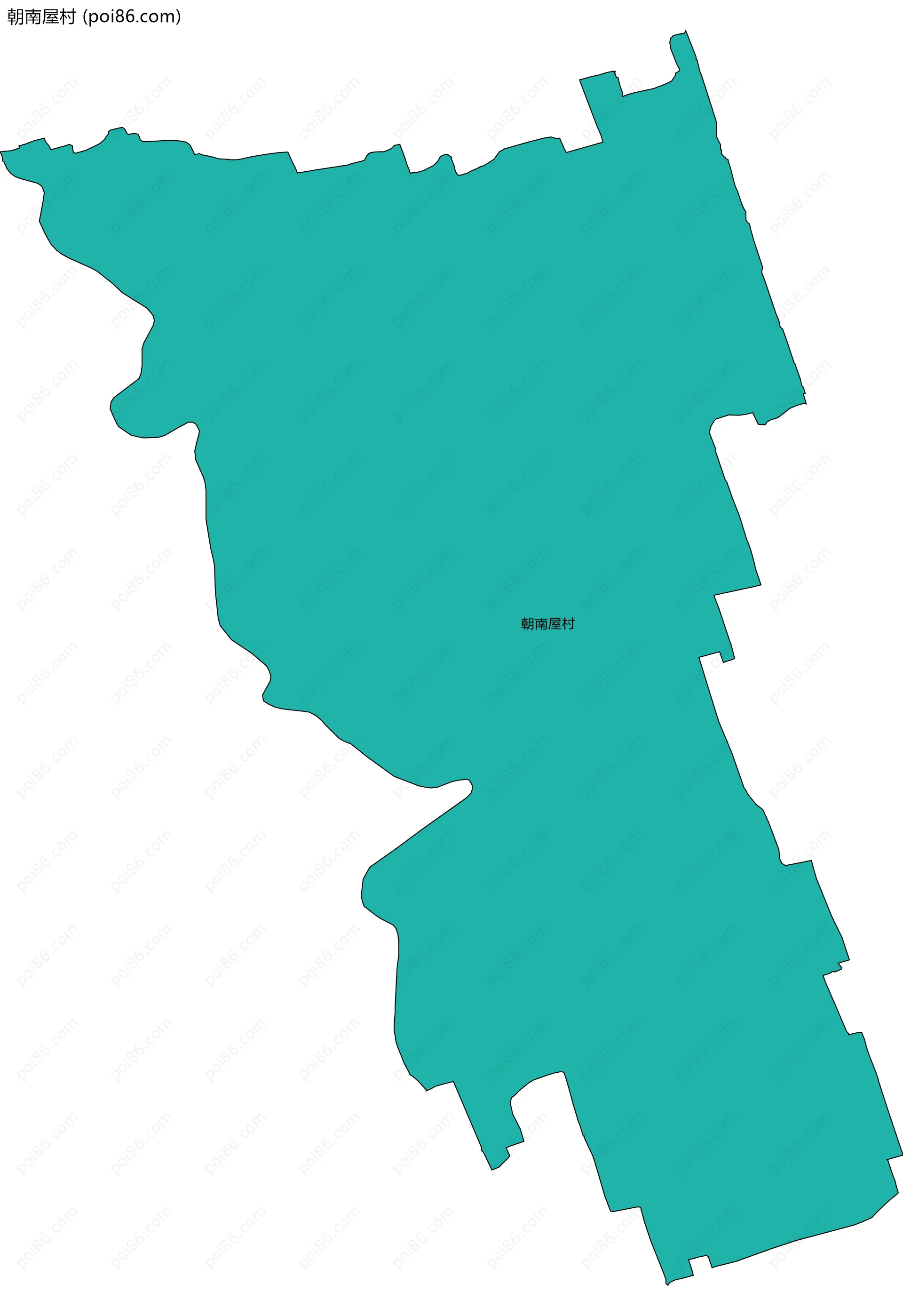 朝南屋村边界地图