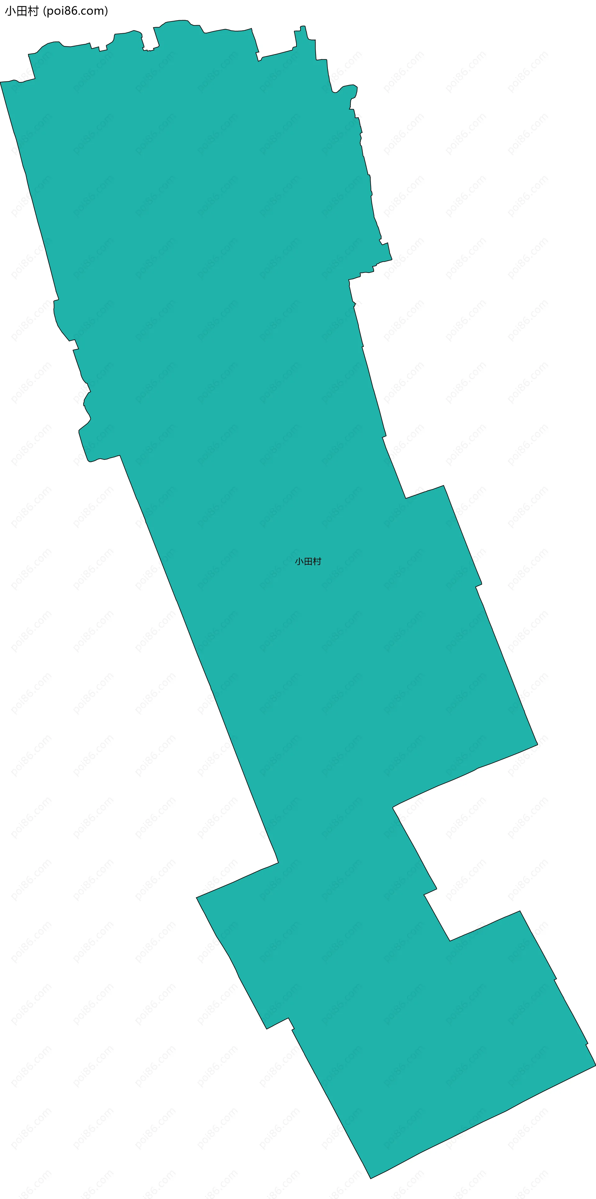 小田村边界地图