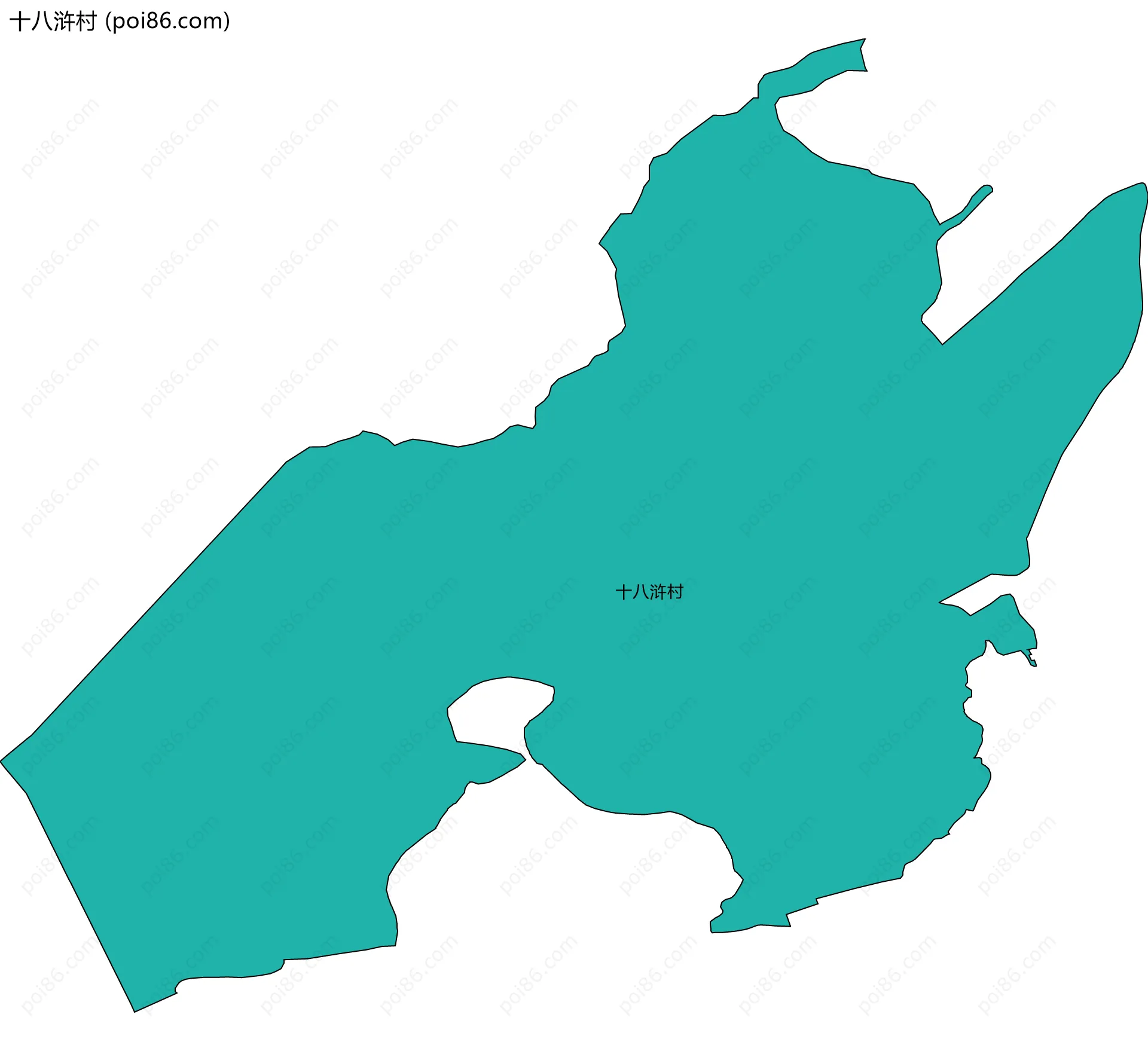 十八浒村边界地图