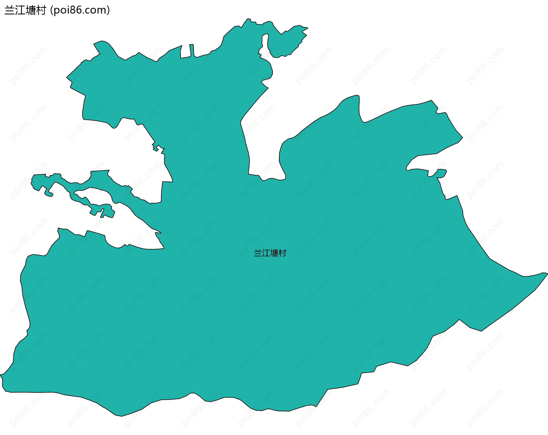 兰江塘村边界地图