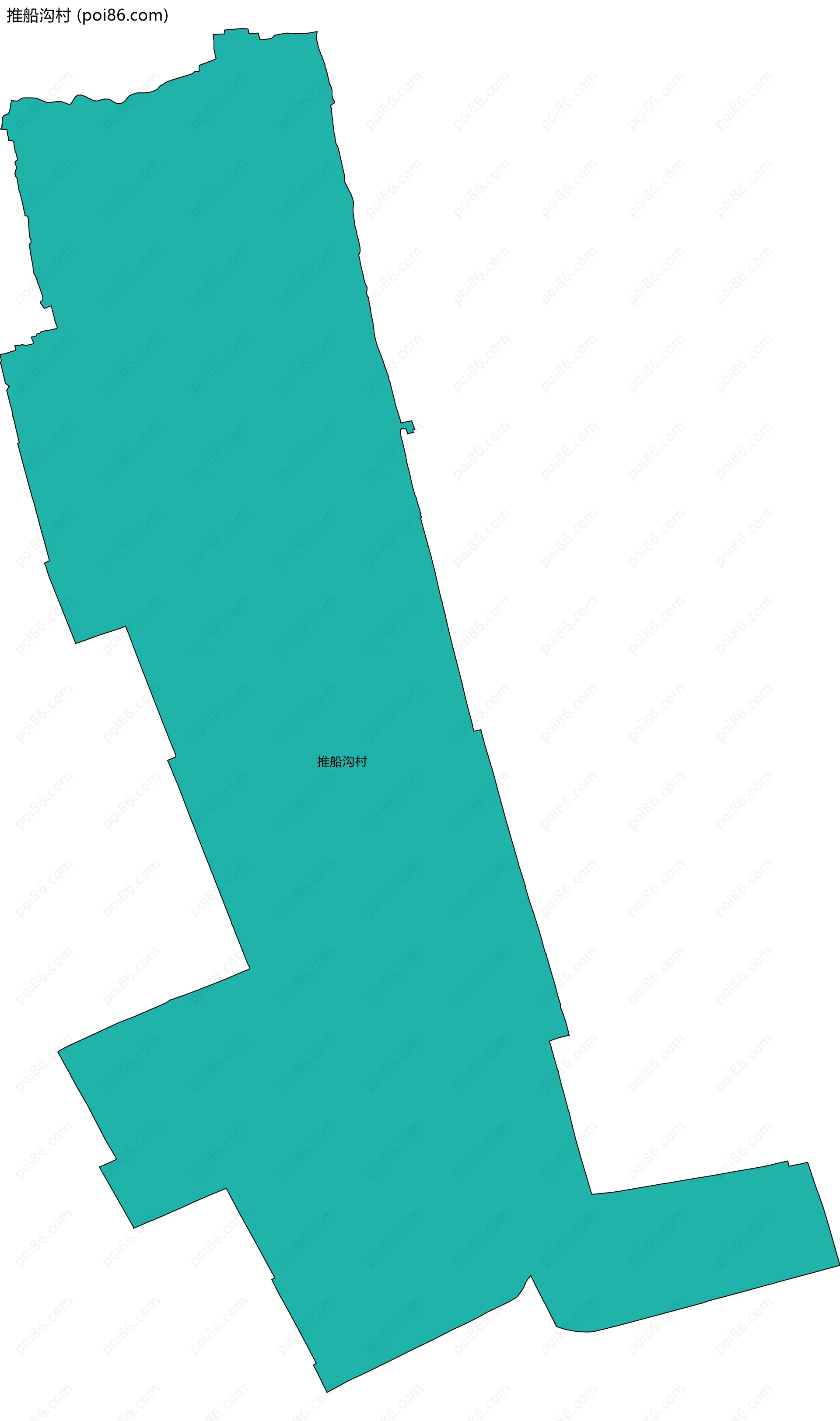 推船沟村边界地图