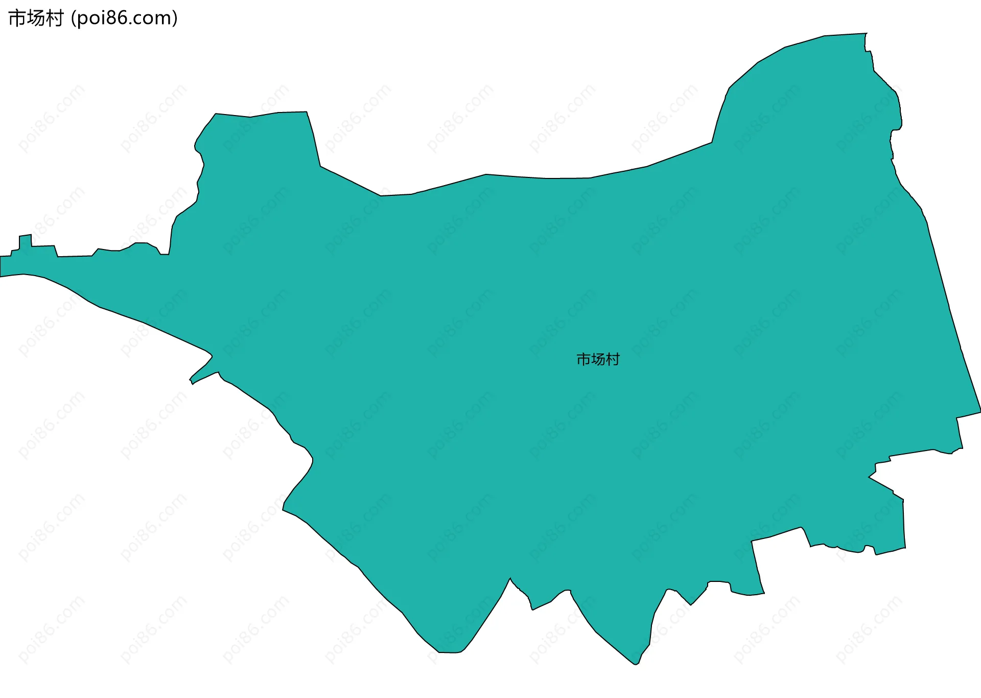 市场村边界地图