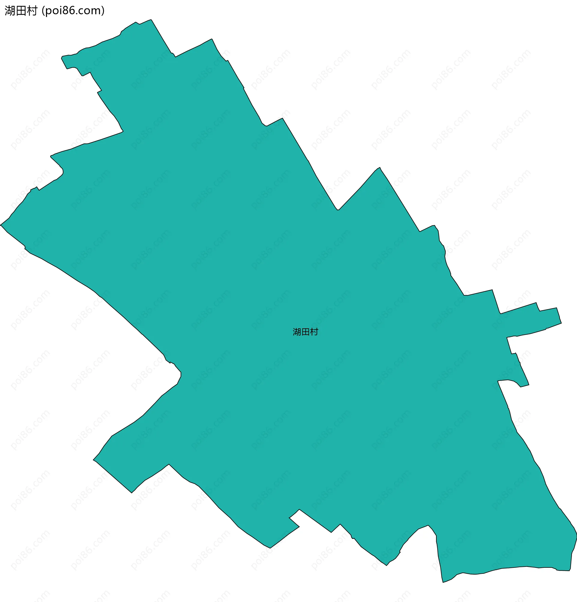 湖田村边界地图