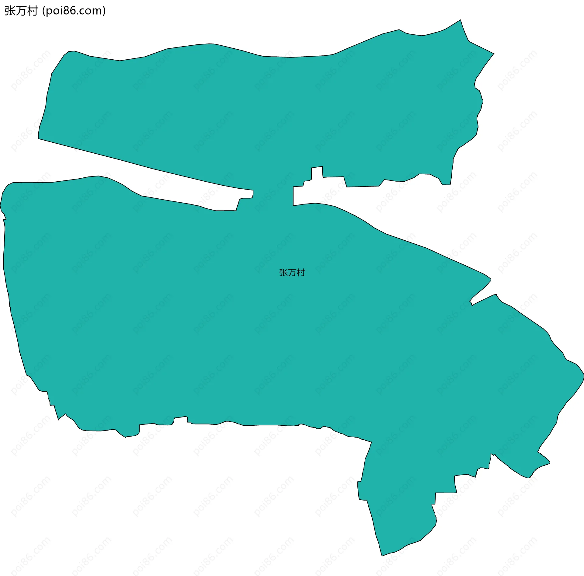 张万村边界地图