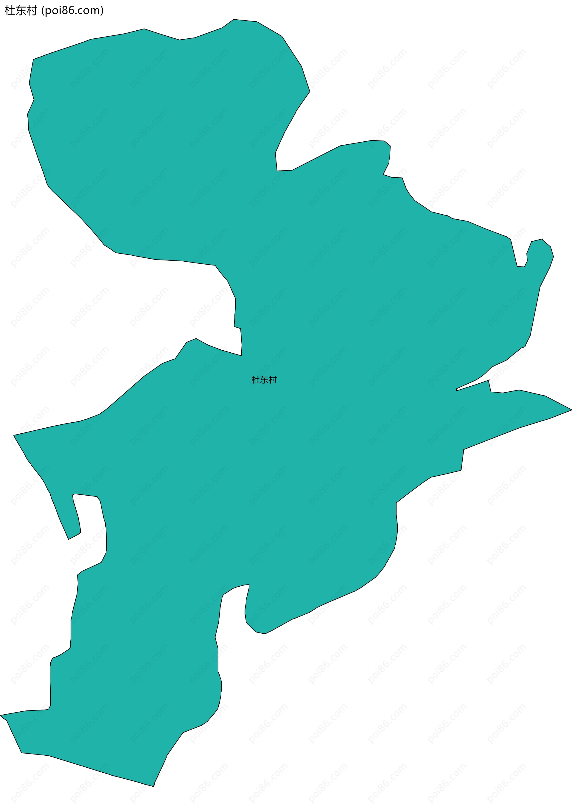 杜东村边界地图