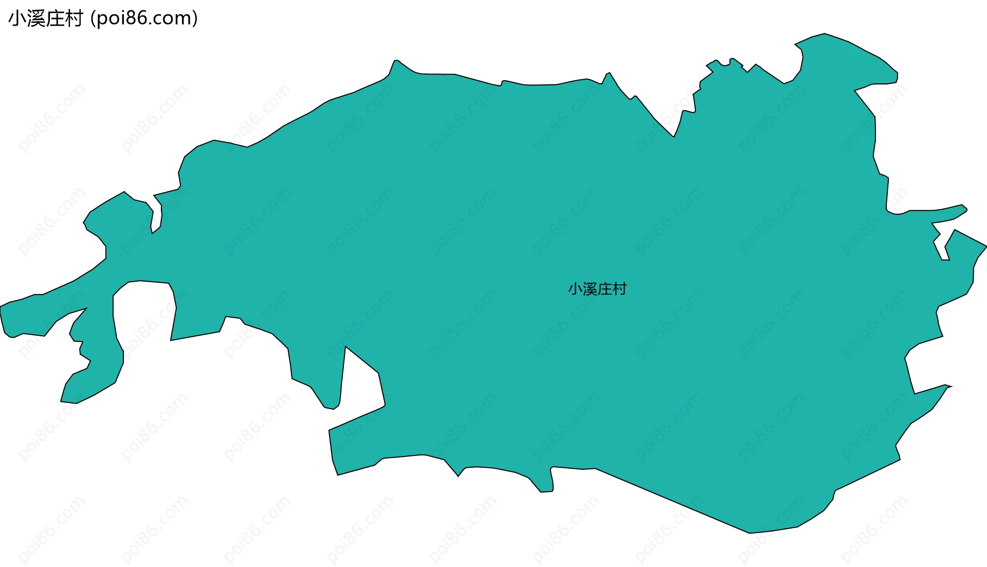小溪庄村边界地图