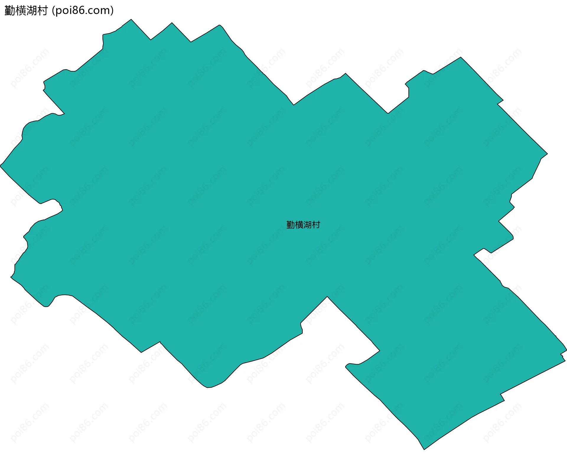 勤横湖村边界地图