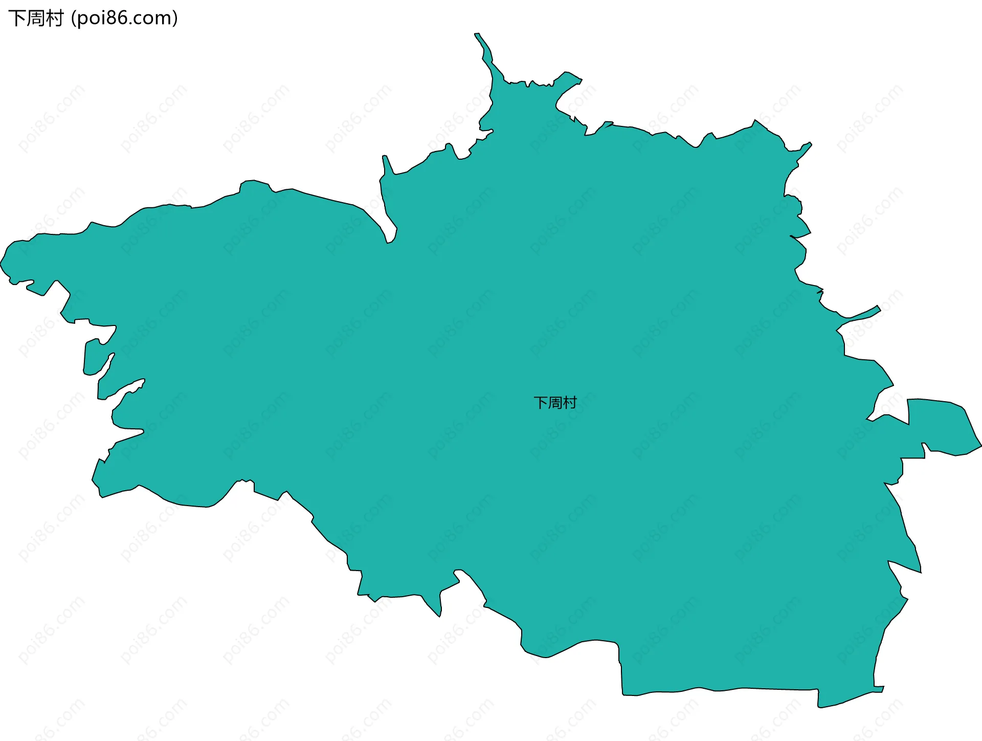 下周村边界地图