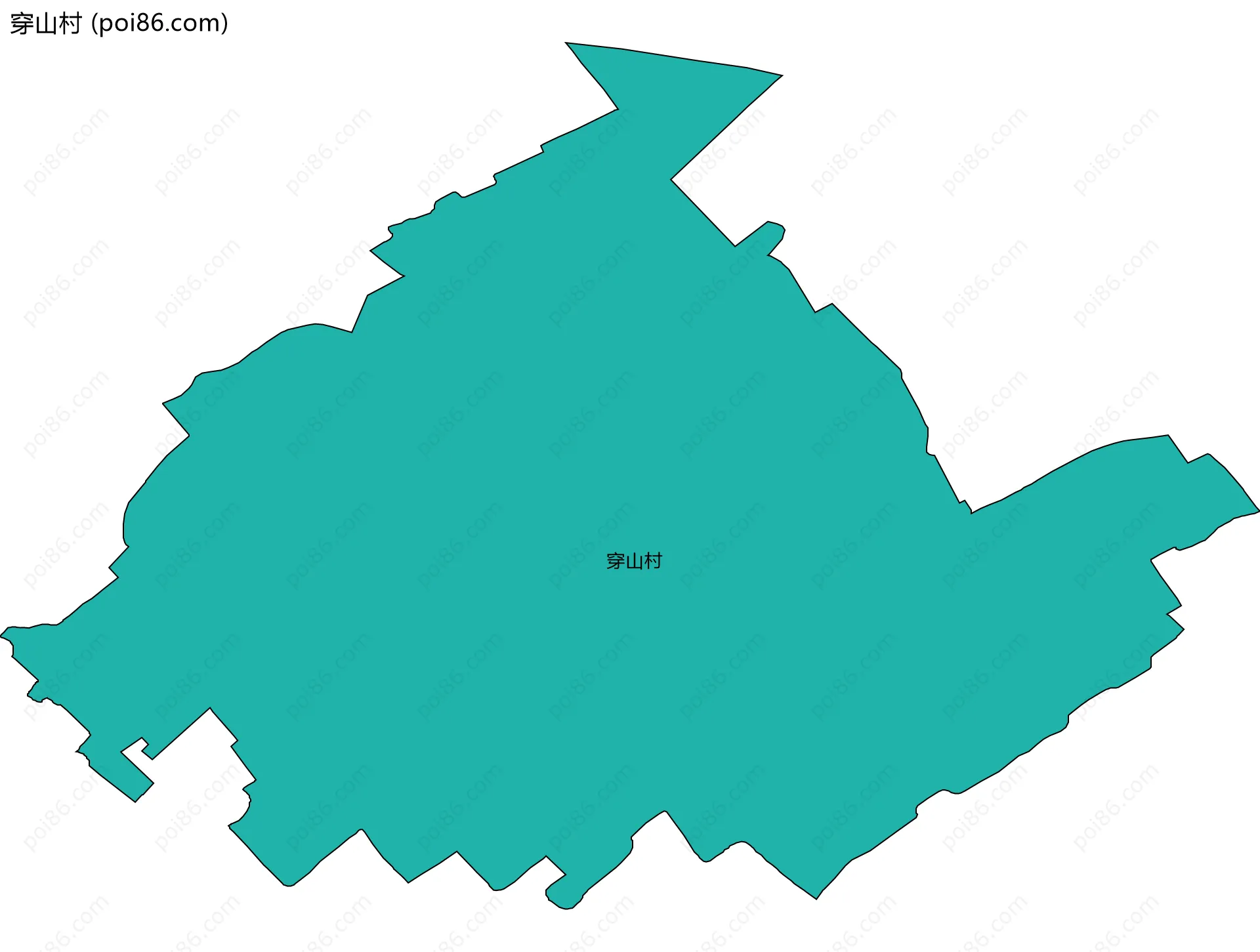 穿山村边界地图