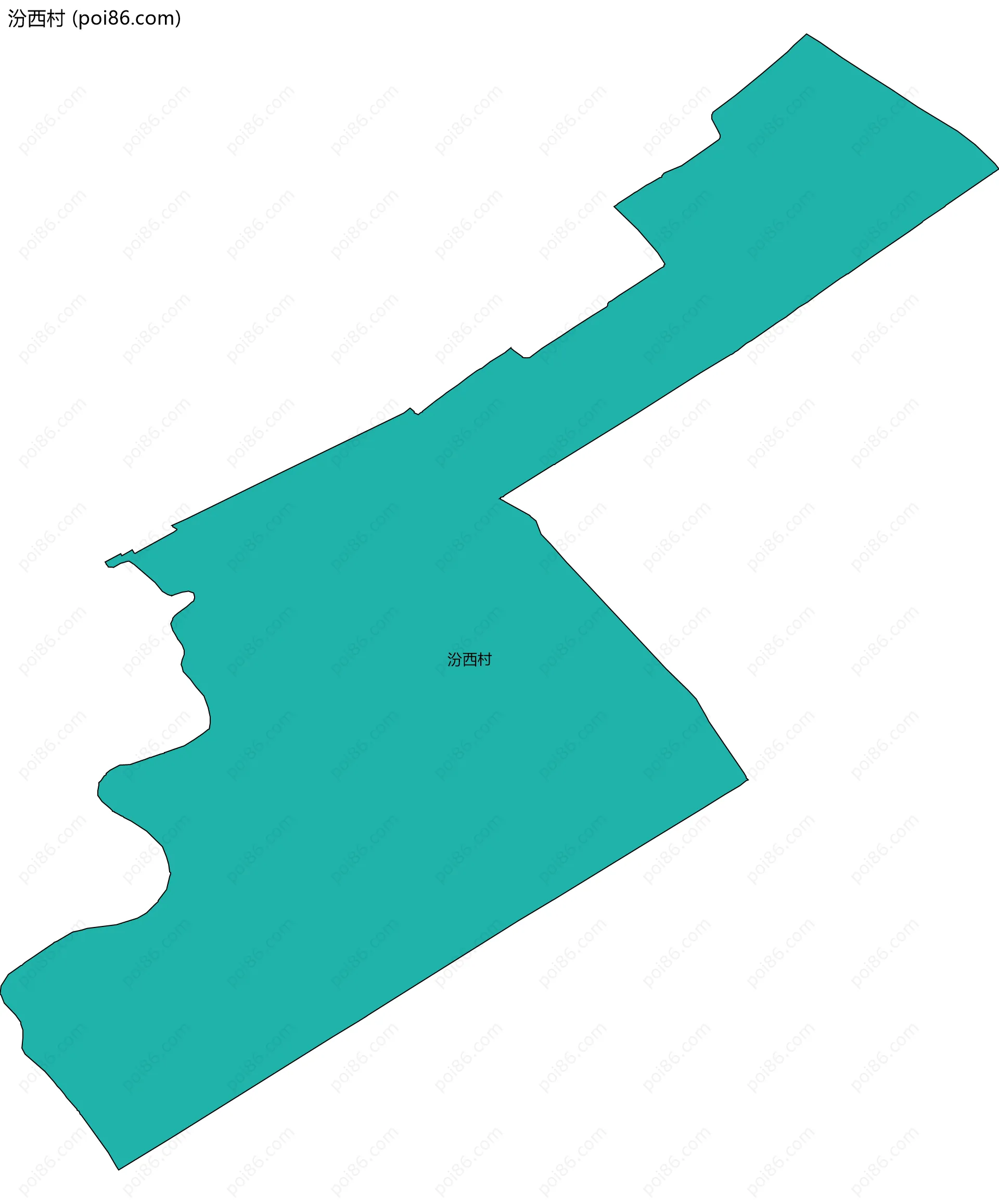 汾西村边界地图