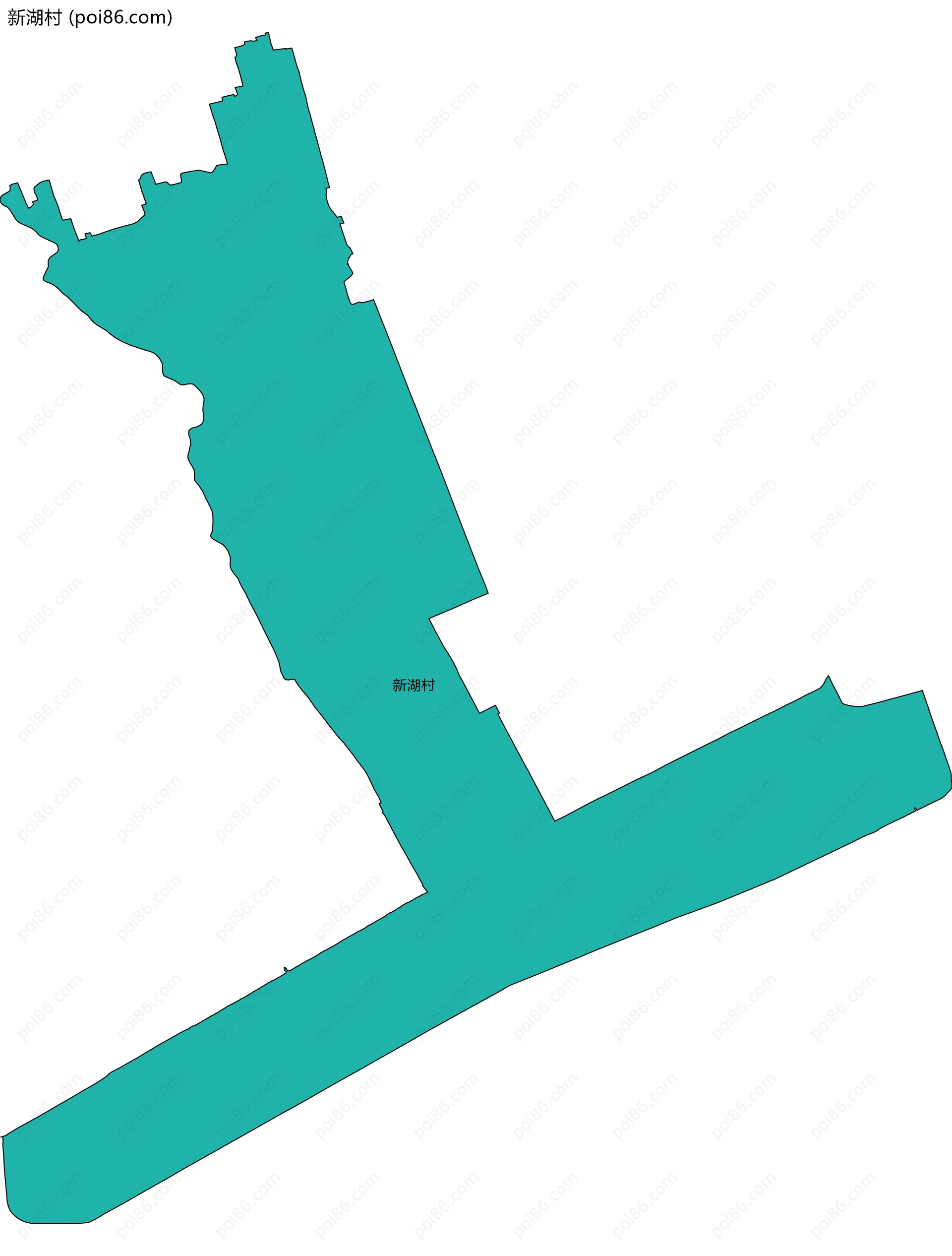 新湖村边界地图