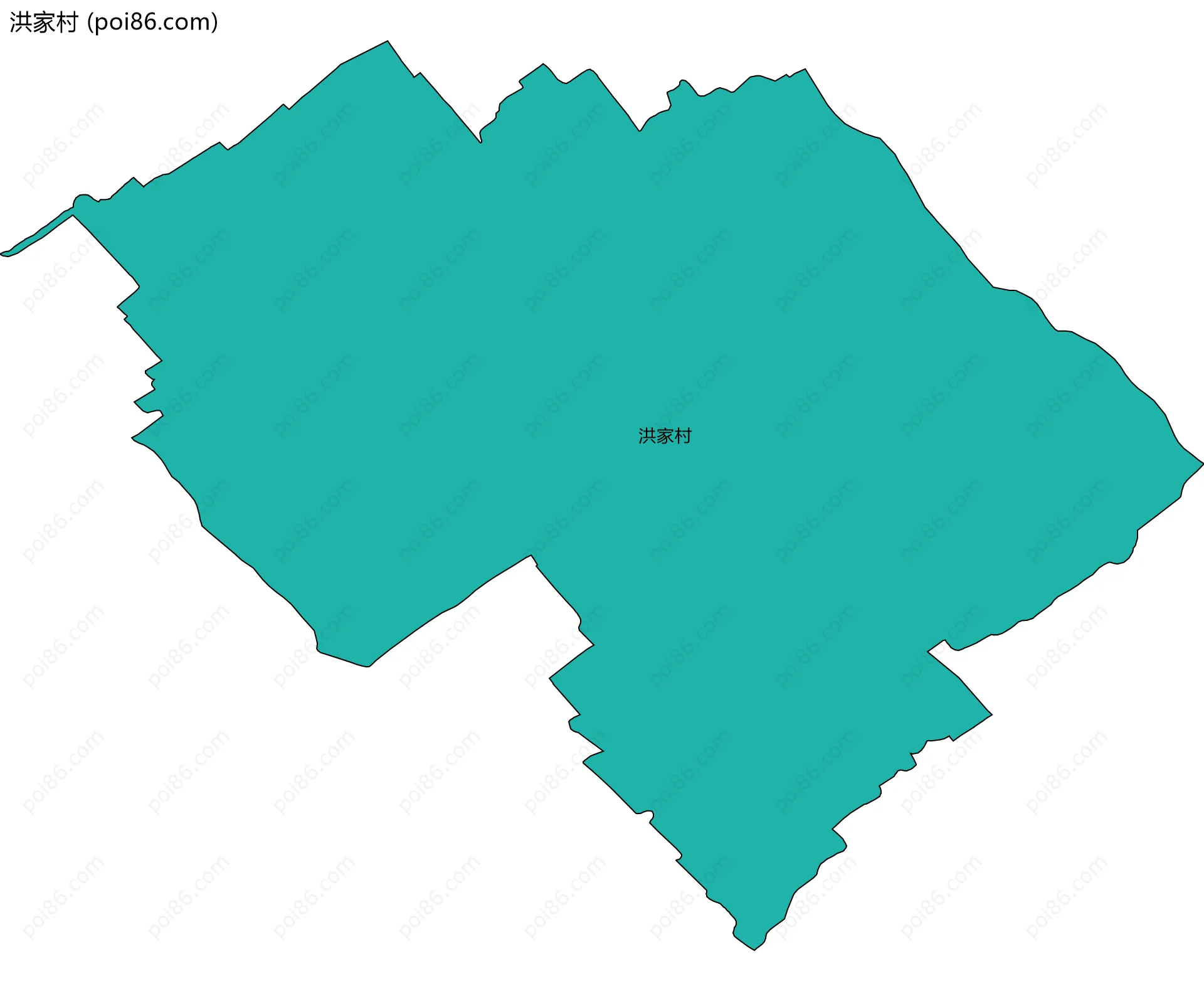 洪家村边界地图